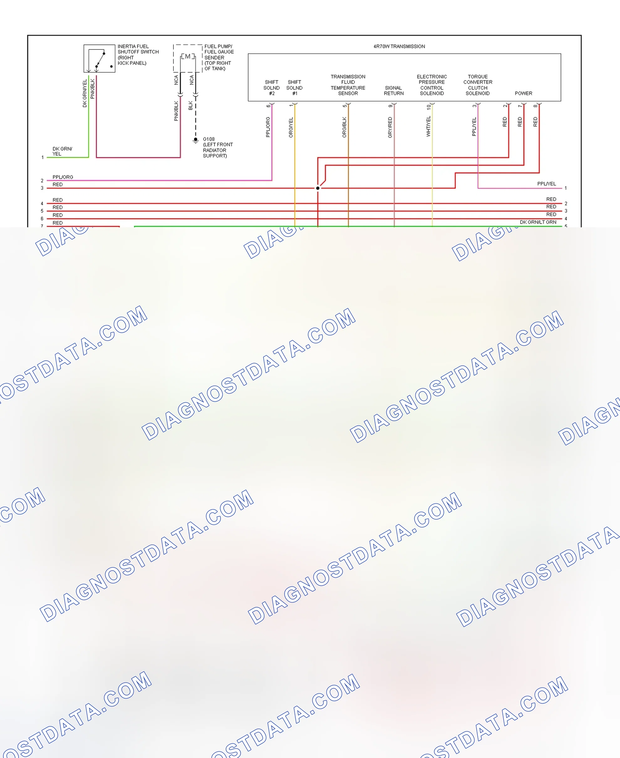 Scheme 208: 5.0L PCM Wiring Diagram (W/4R70W - 3 Of 4)
