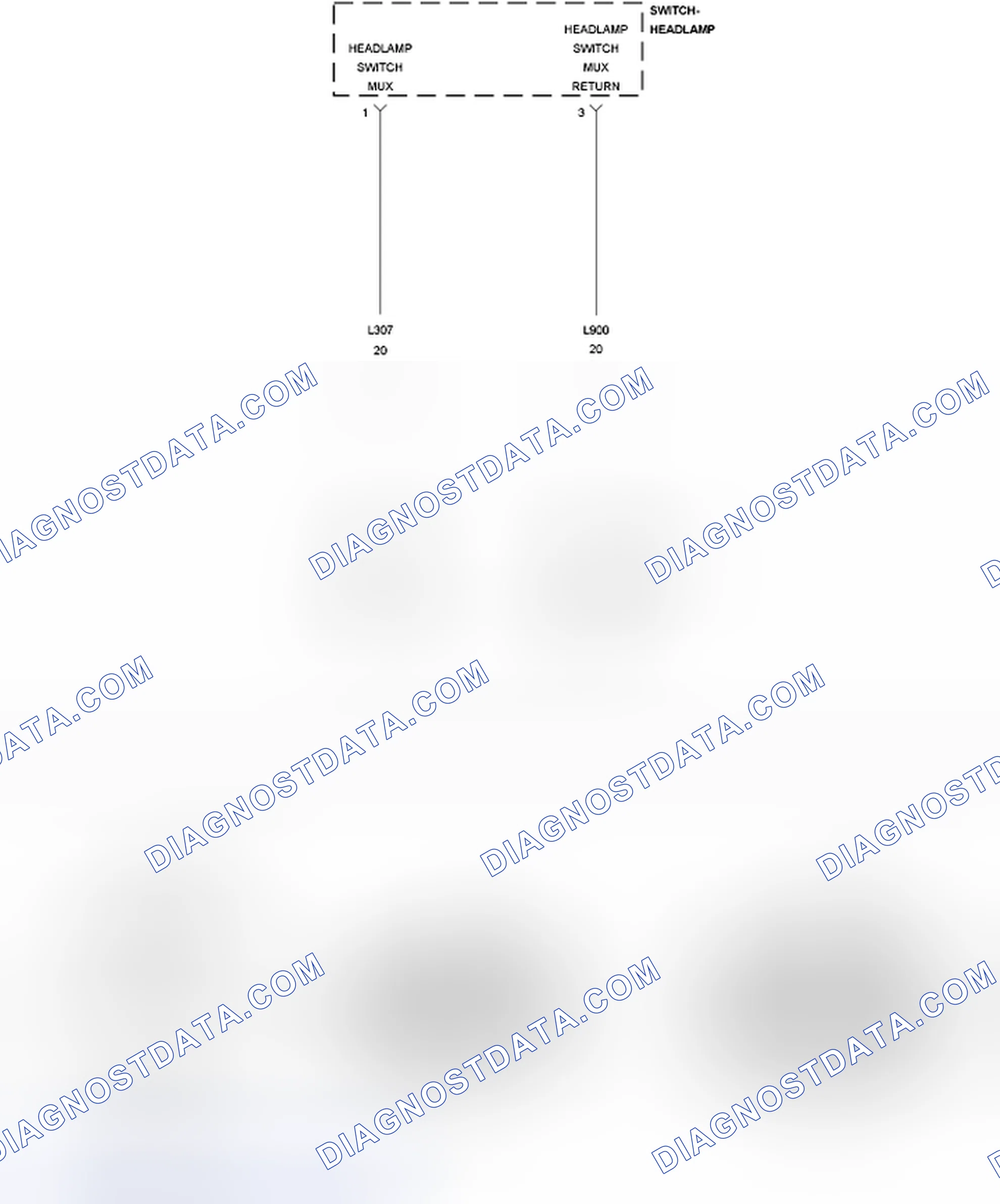 Scheme 186: B1607-HEADLAMP SWITCH INPUT CIRCUIT LOW