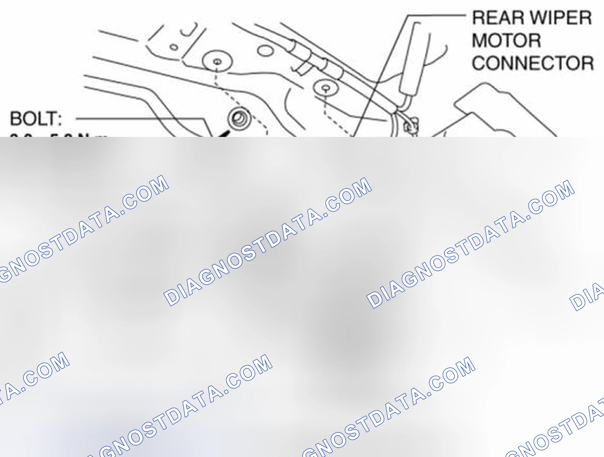 Scheme 28: REAR WIPER MOTOR REMOVAL/INSTALLATION