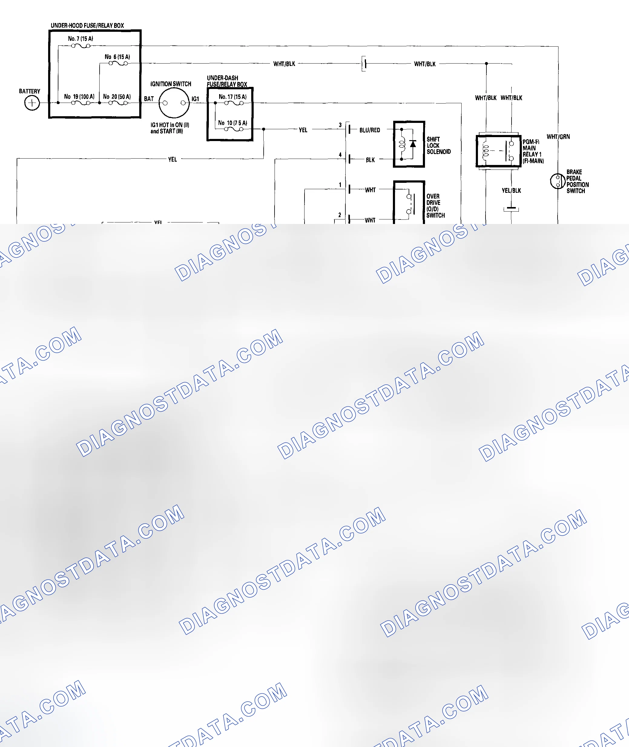 Scheme 482: Circuit Diagram - PCM A/T Control System