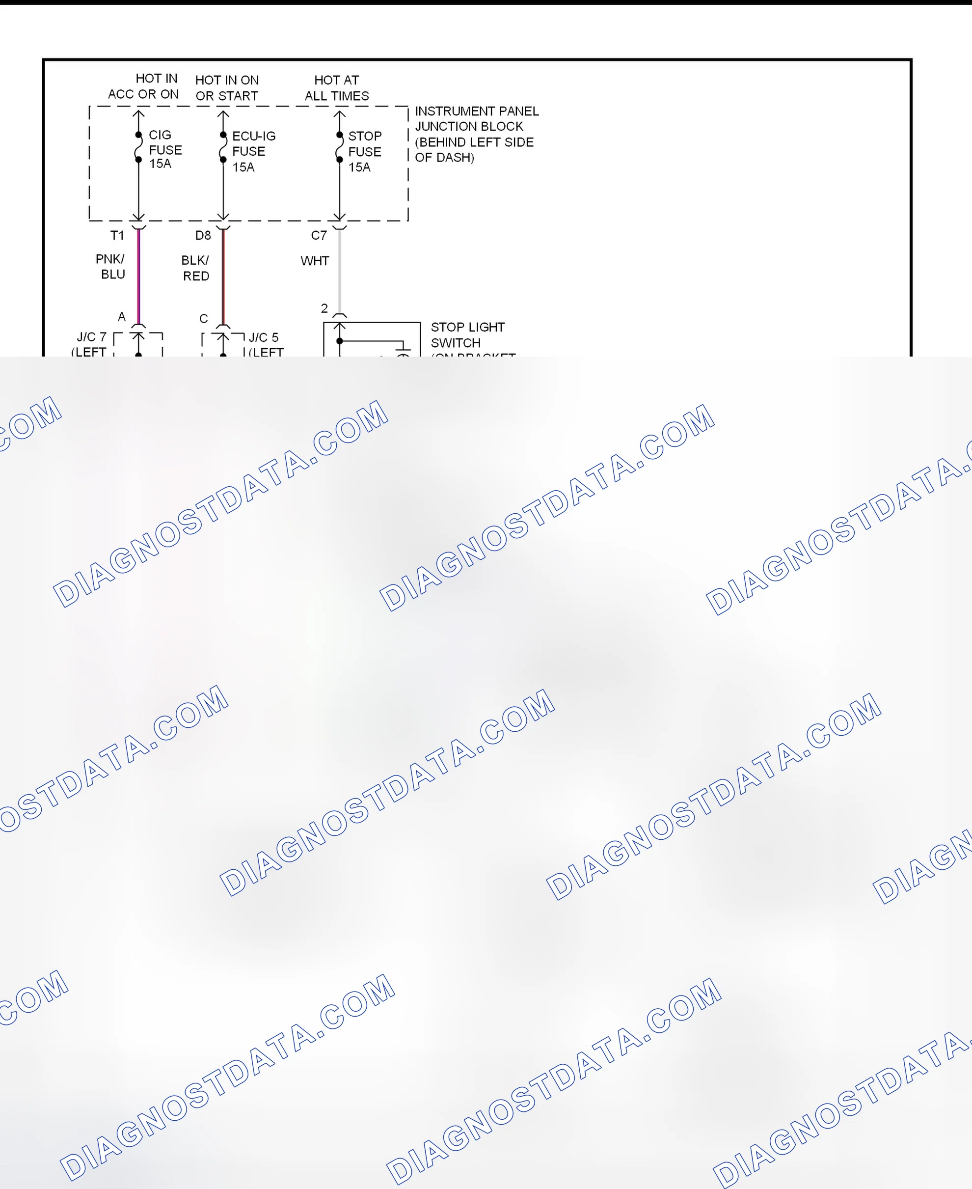 Scheme 289: Shift Interlock System Wiring Diagram (2001 - Lexus ES300)