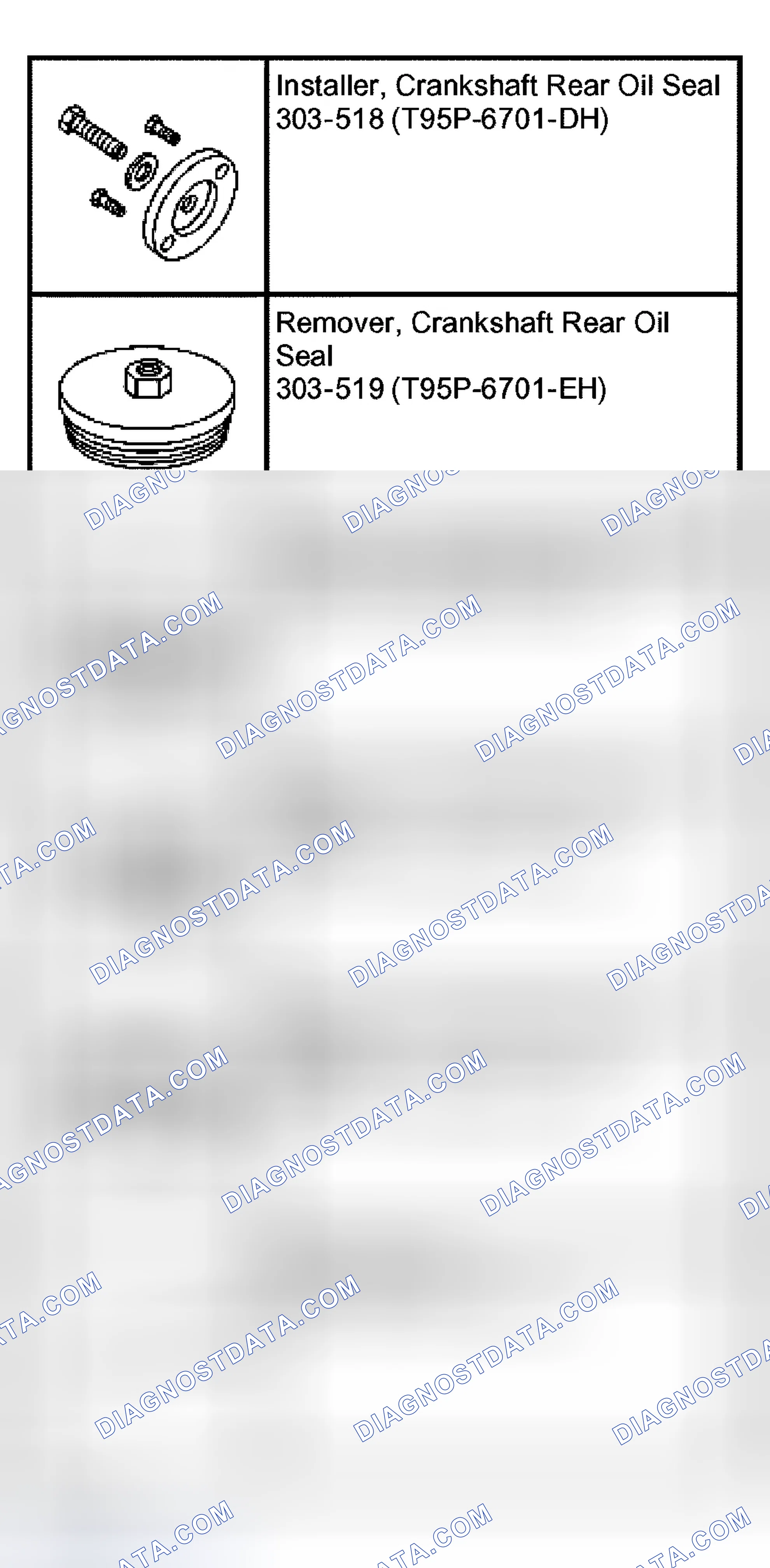 Scheme 520: Crankshaft Rear Seal with Retainer Plate