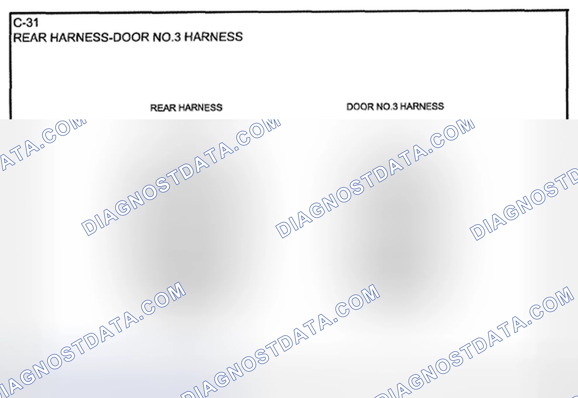 Scheme 60: Identifying Rear Door No.3 Harness Connector Terminals (C-31)
