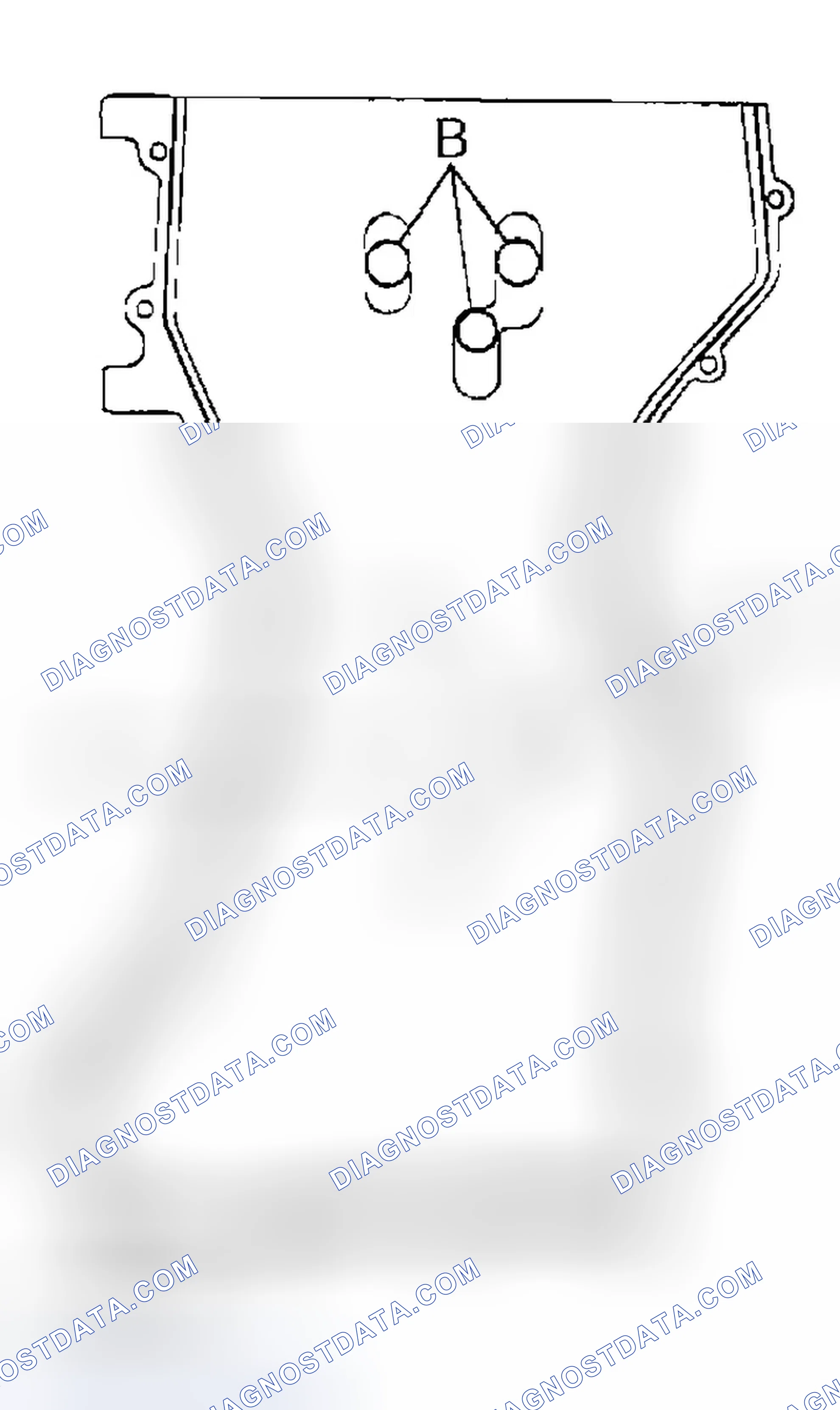 Scheme 116: ENGINE FRONT COVER ASSEMBLY NOTE