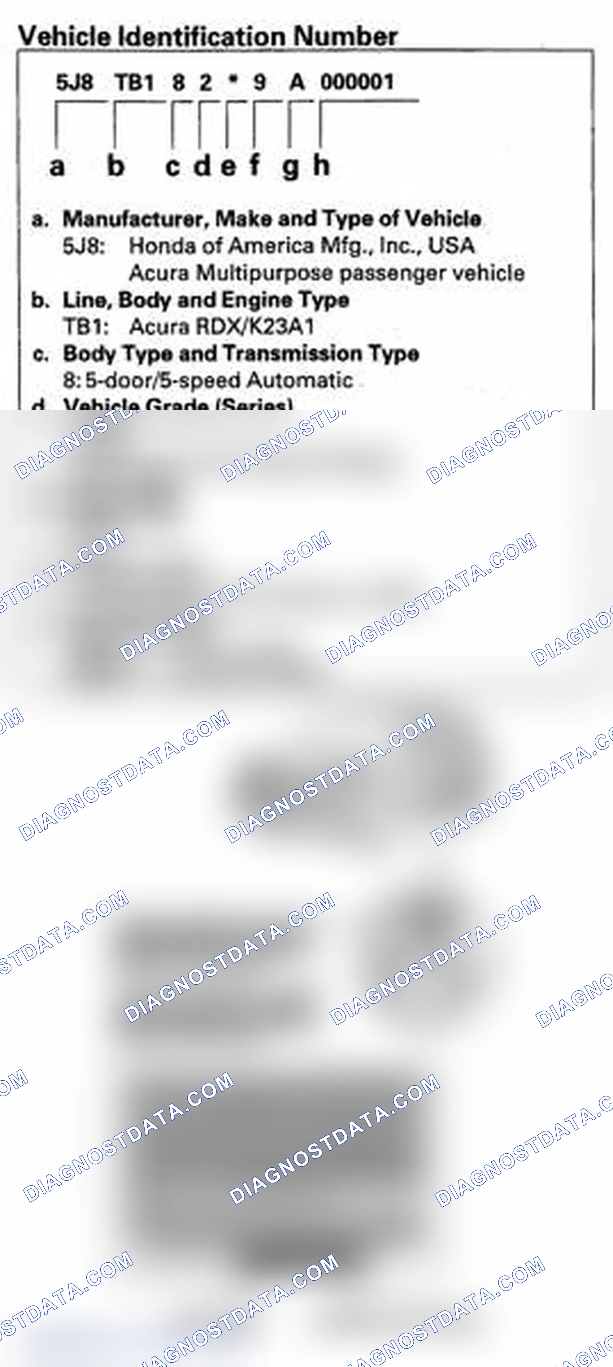 Scheme 7: Identifying Vehicle Identification Number ('09 Model)