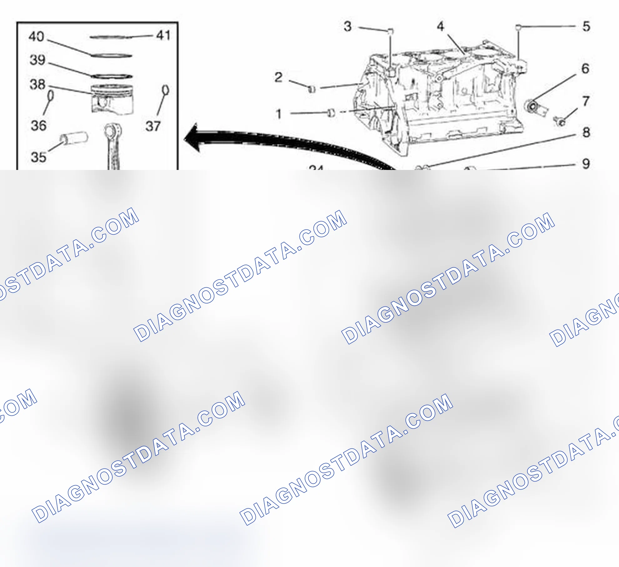 Scheme 8: Engine Block Assembly- 1.4L LUH and LUJ