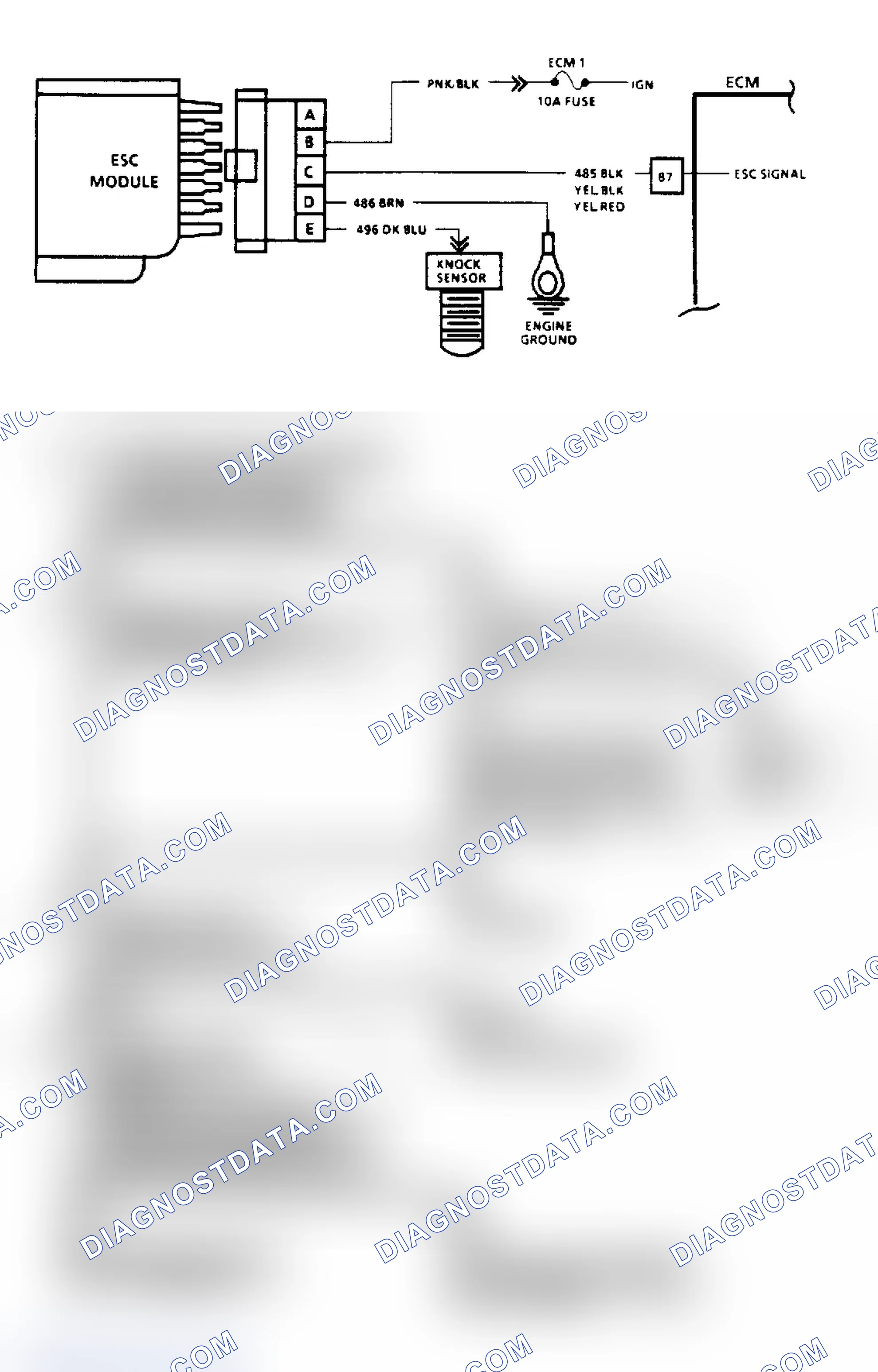 Scheme 116: Electronic Spark Control Check (Except 2.5L & 7.4L Engines) - Flow Chart & Schematic