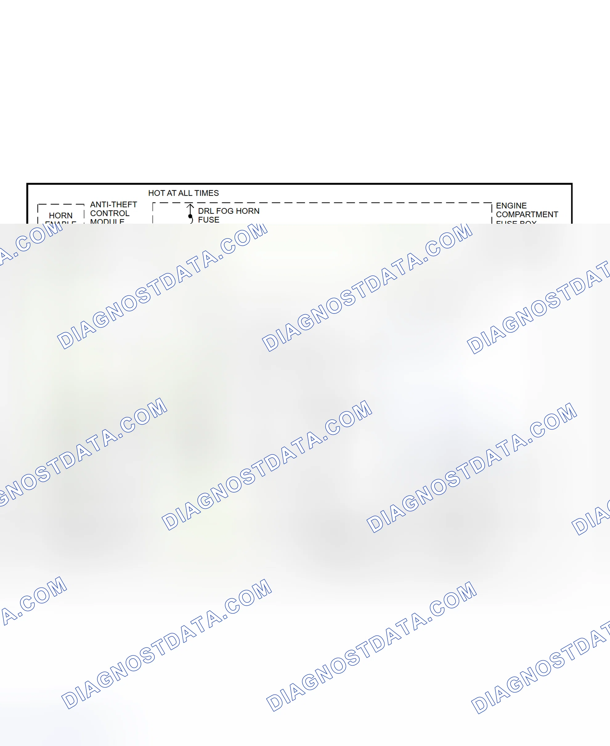 Scheme 7: Horn System Wiring Diagram (Mustang)