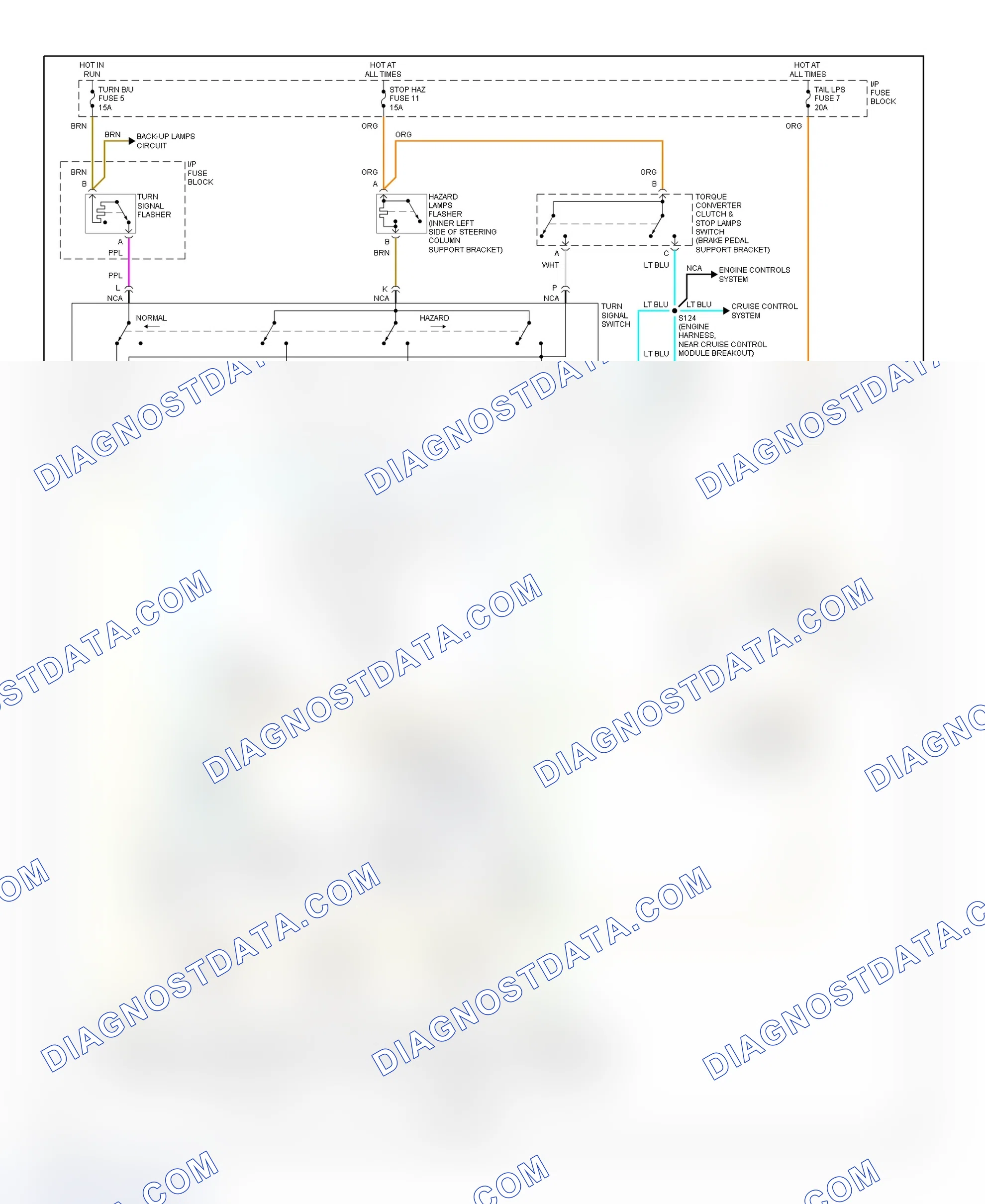 Scheme 23: Exterior Lights Wiring Diagram (Forward Control - Motorhome Chassis)