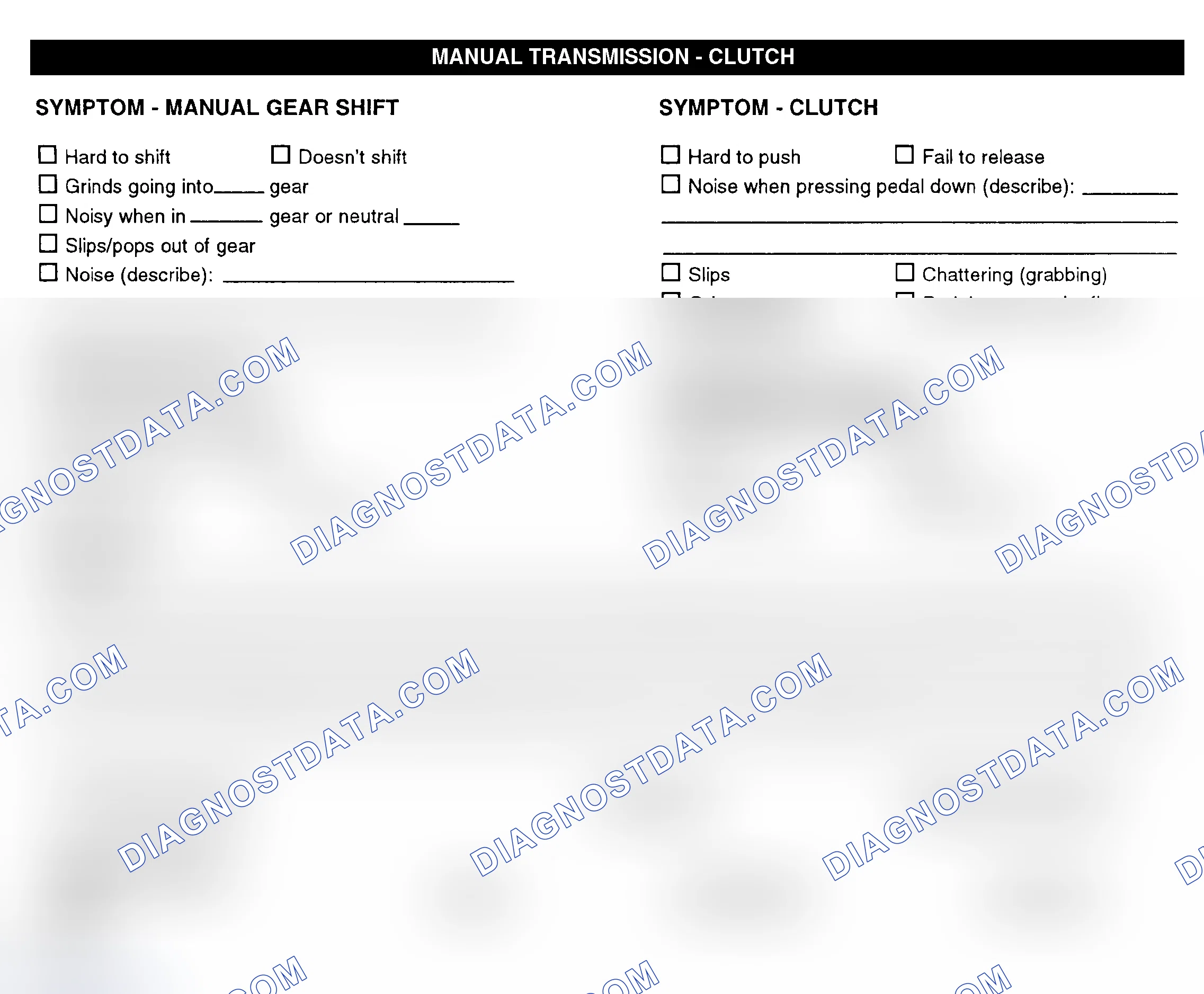 Scheme 10: Manual Transmission & Clutch