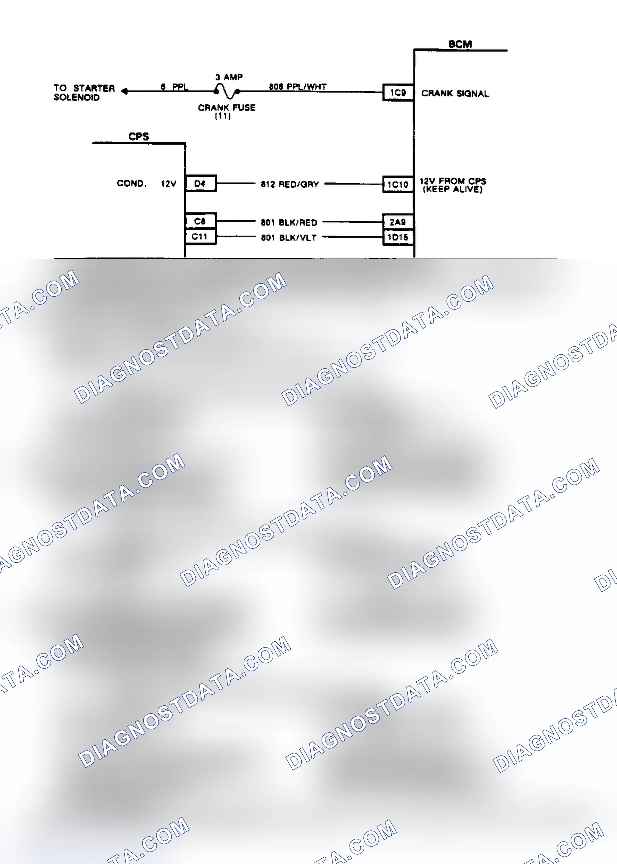 Scheme 271: Code B552: Circuit Diagram & Flow Chart BCM Keep Alive Memory Error