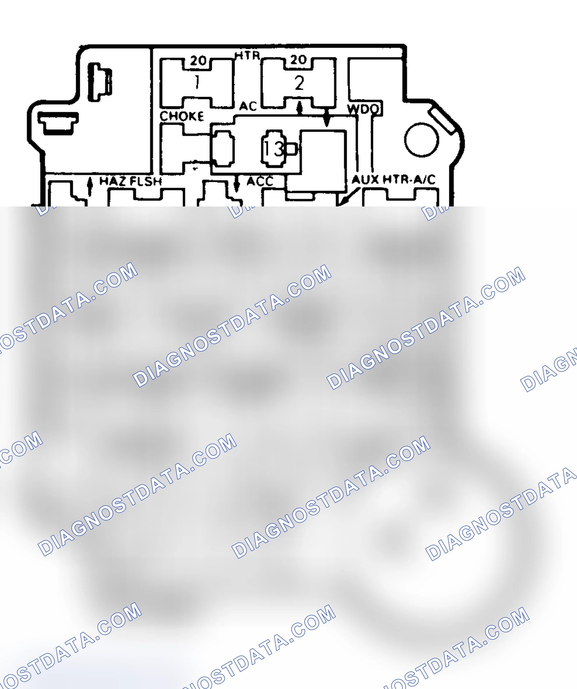 Scheme 35: FUSE PANEL IDENTIFICATION (1988-94 "C" & "K" SERIES)