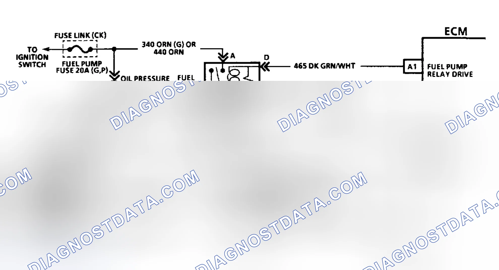 Scheme 242: CODE 54, FUEL PUMP CIRCUIT