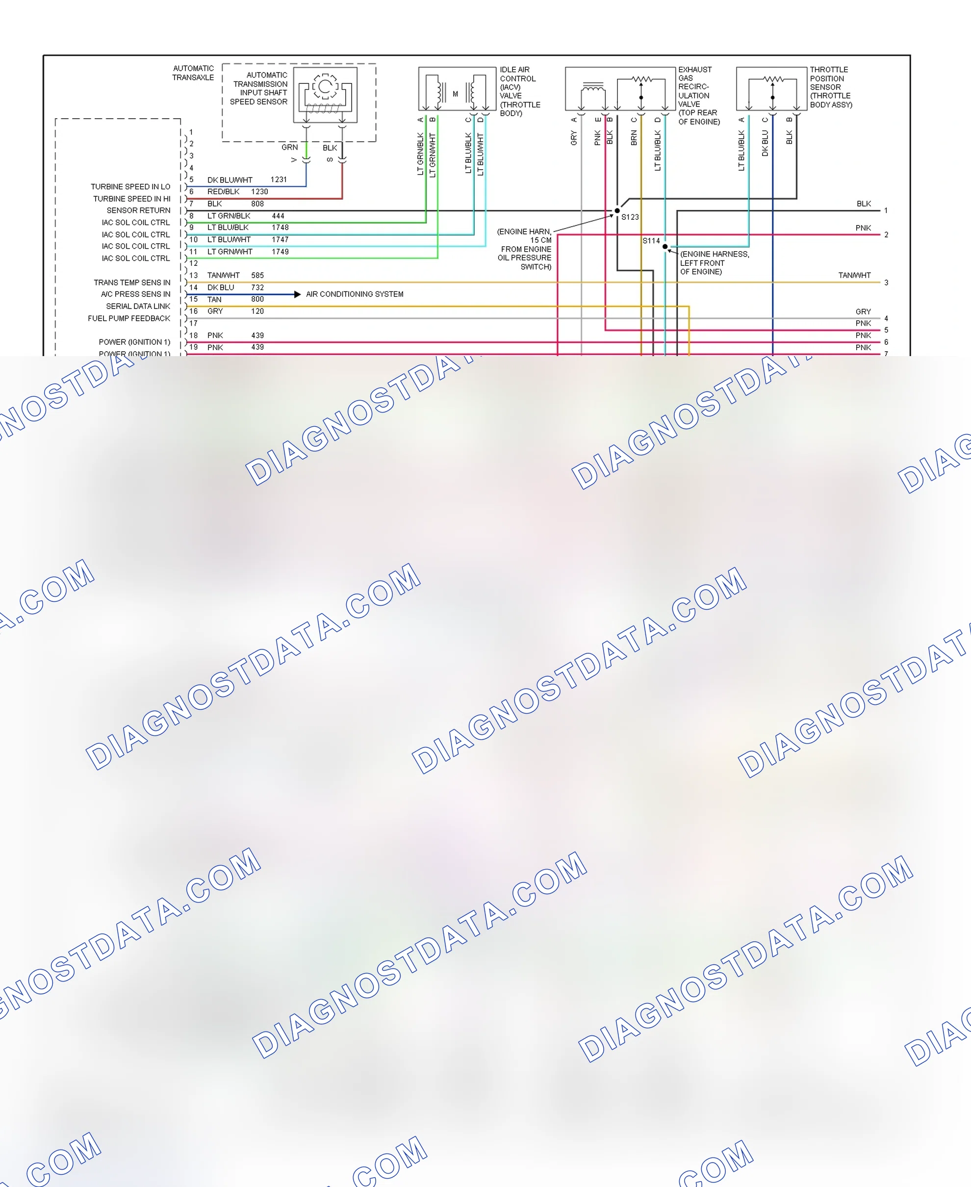 Scheme 11: PCM Wiring Diagram (Aurora - 4.0L - 1 Of 4)