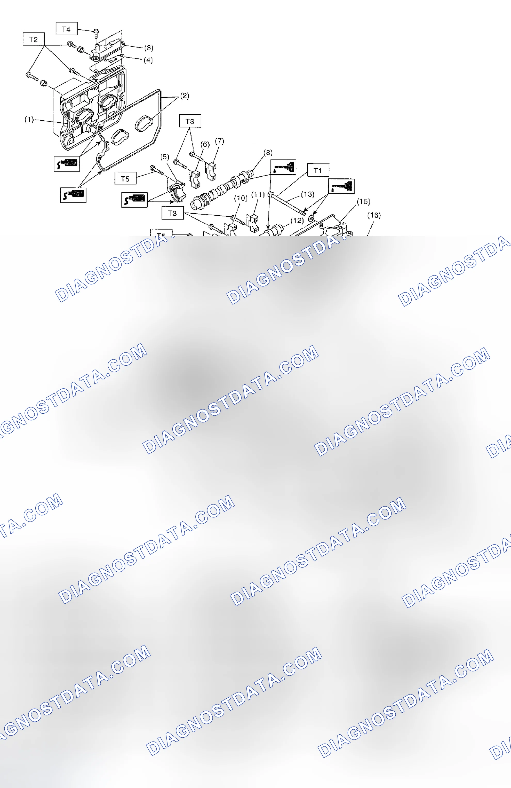 Scheme 485: CYLINDER HEAD AND CAMSHAFT
