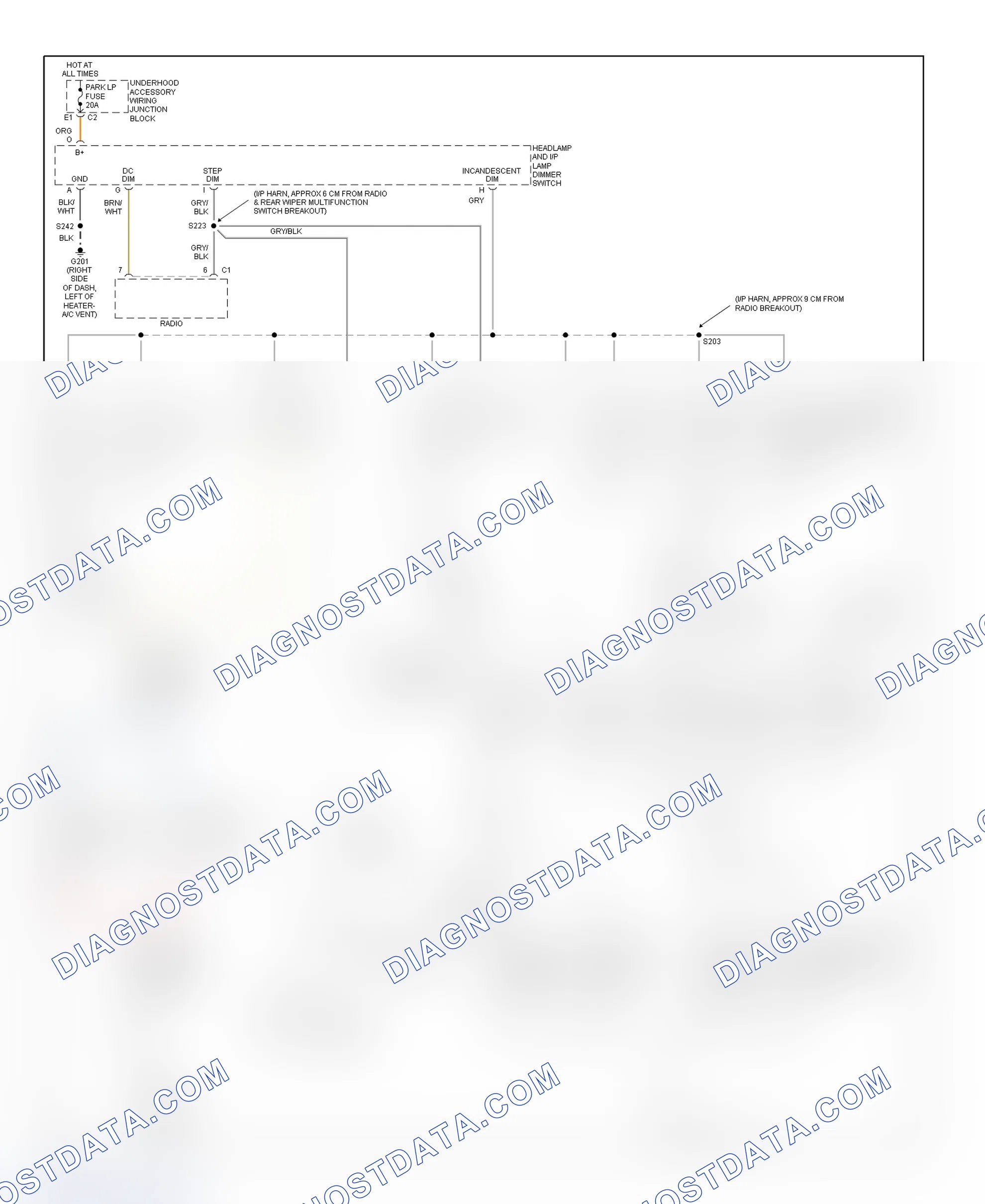 Scheme 52: Illumination/Interior Lights Wiring Diagram (Montana, Silhouette & Venture - 2 Of 2)