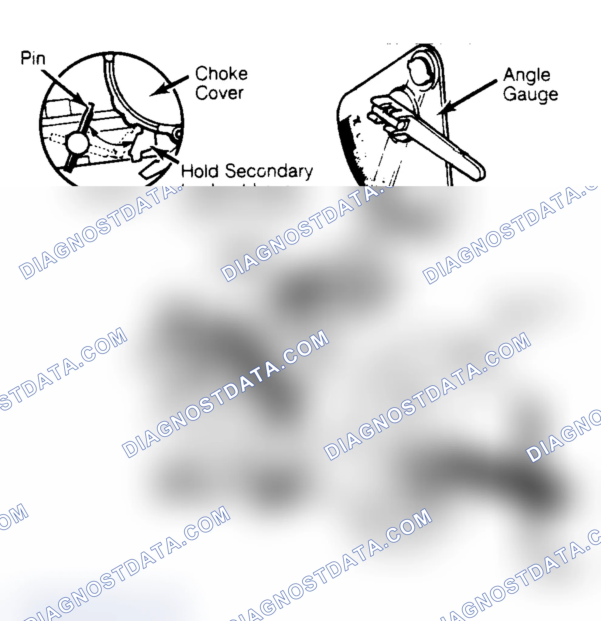 Scheme 18: Choke Unloader Adjustment Bend tang to adjust.