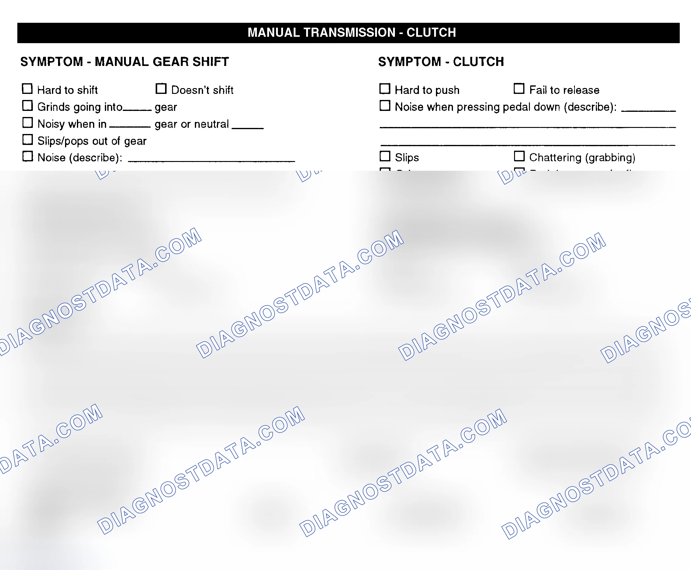 Scheme 10: Manual Transmission & Clutch