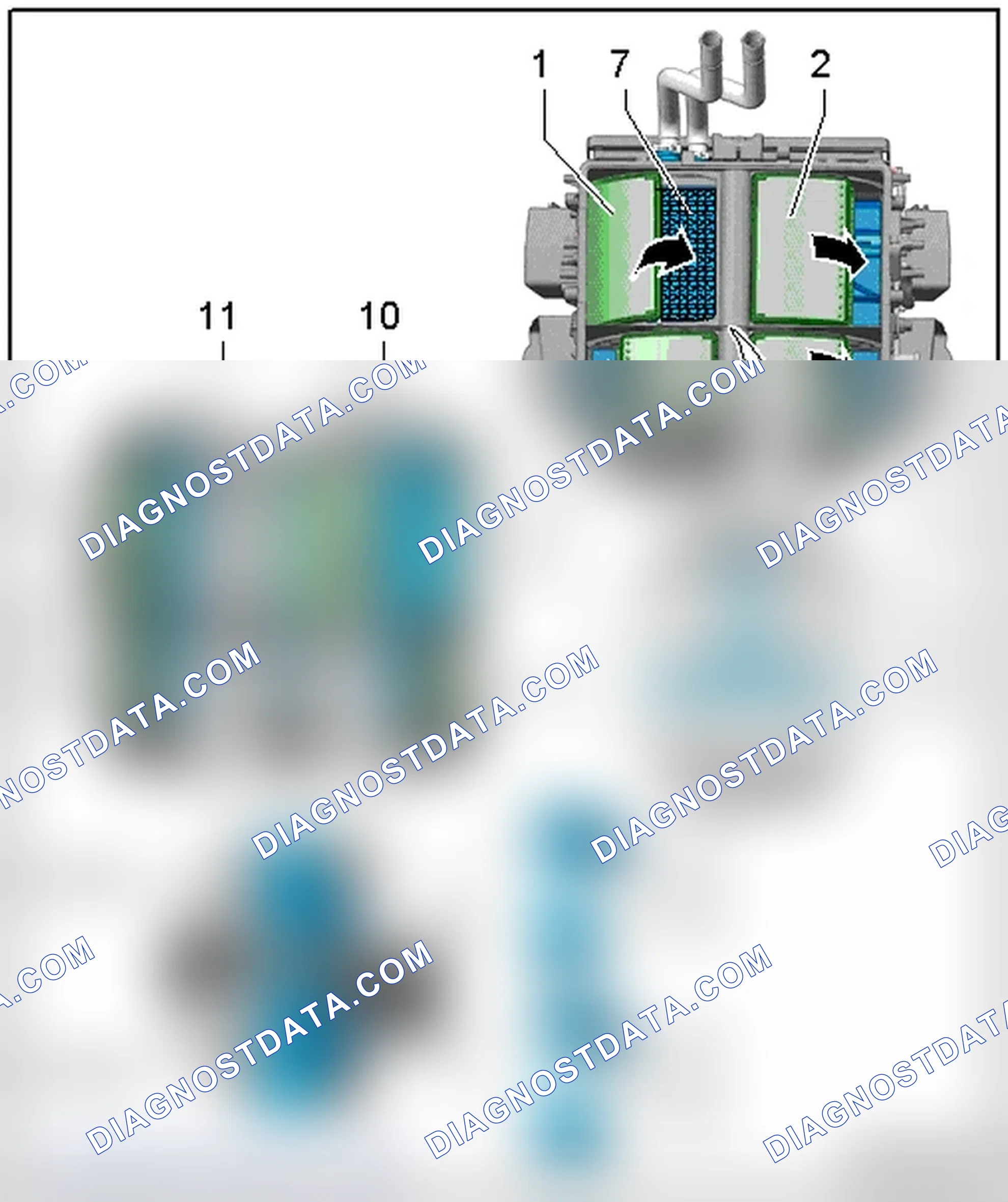 Scheme 277: HEATER CORE HOUSING TEMPERATURE DOORS