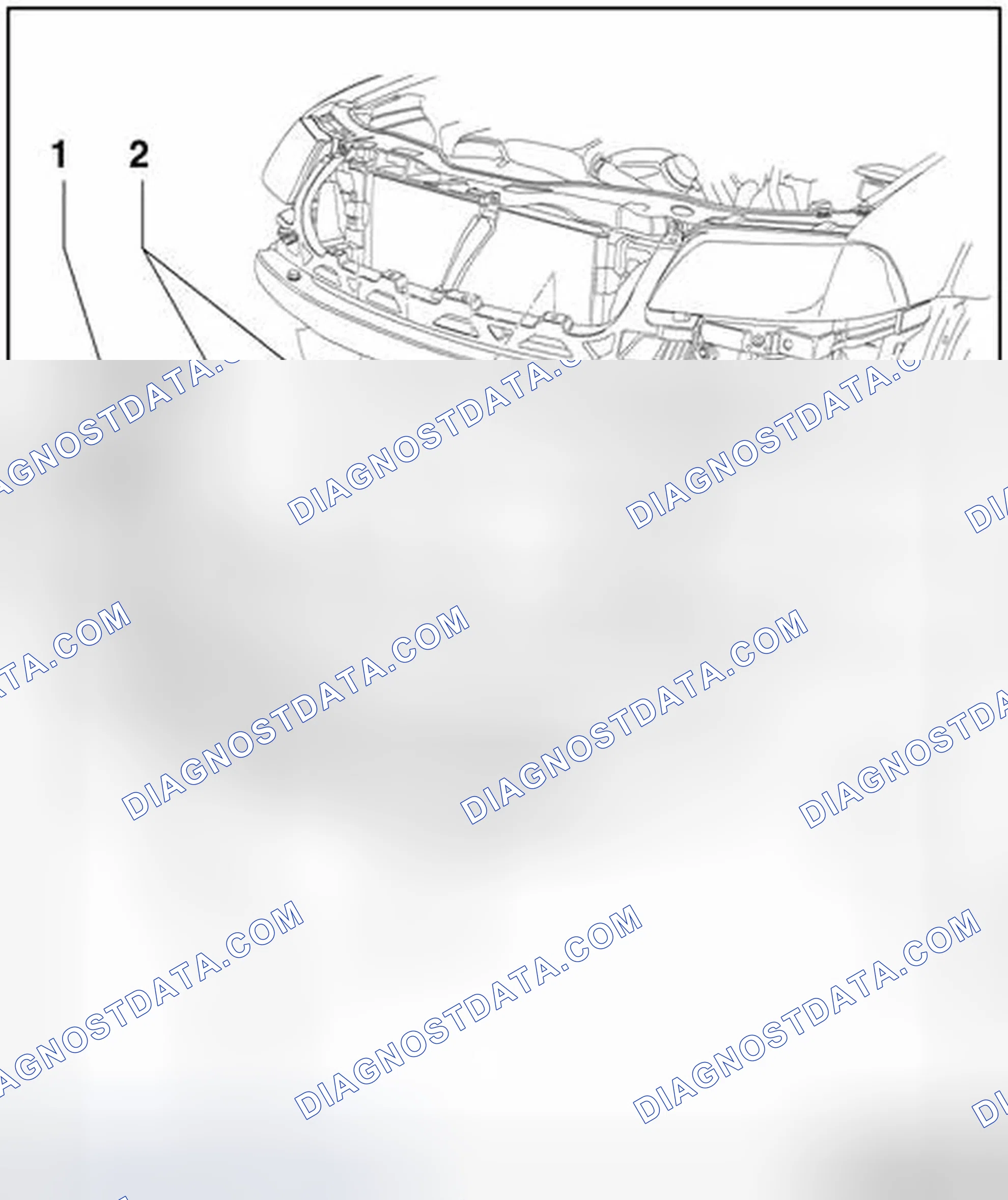 Scheme 183: Front bumper cover, assembly overview 10.00