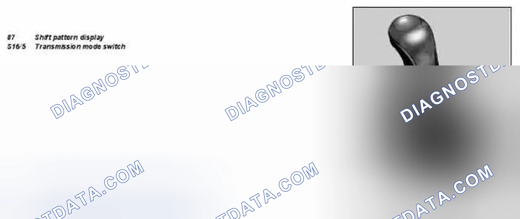 Scheme 50: Identifying Shift Pattern Display And Transmission Mode Switch (Shows Model 230.474)