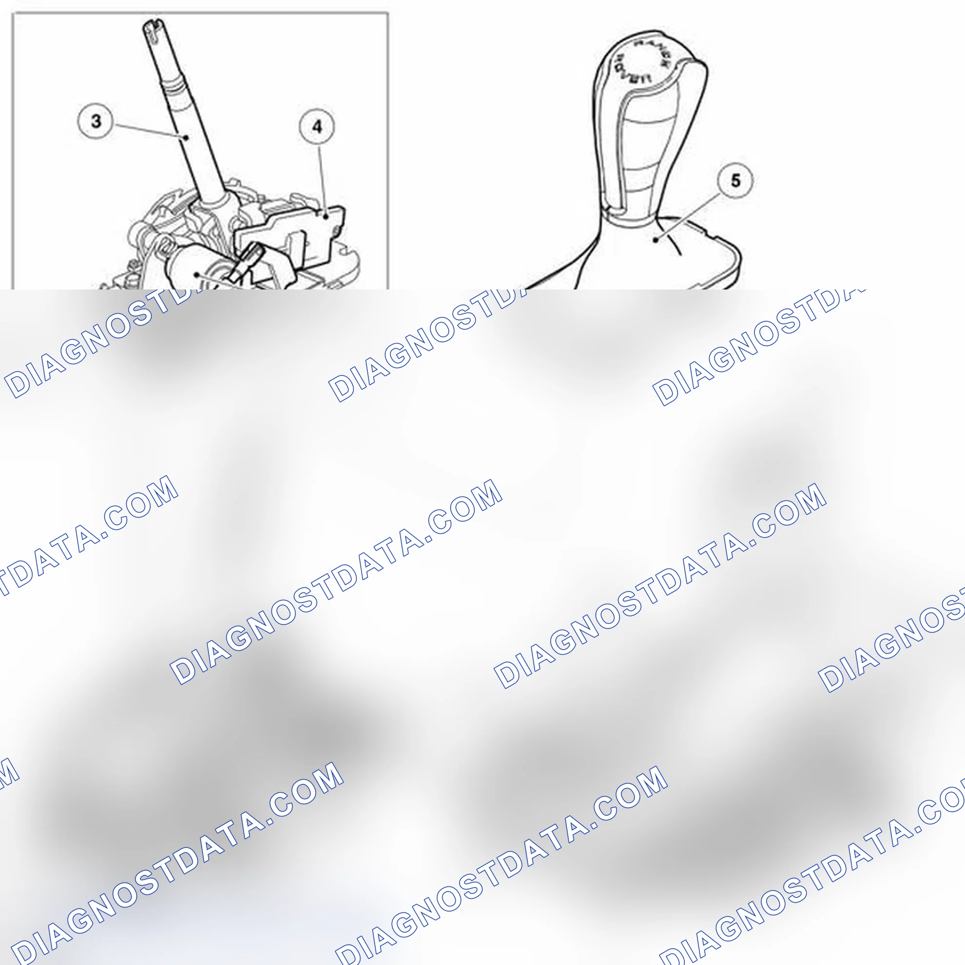 Scheme 87: GEAR SELECTOR LEVER ASSEMBLY COMPONENT LOCATION