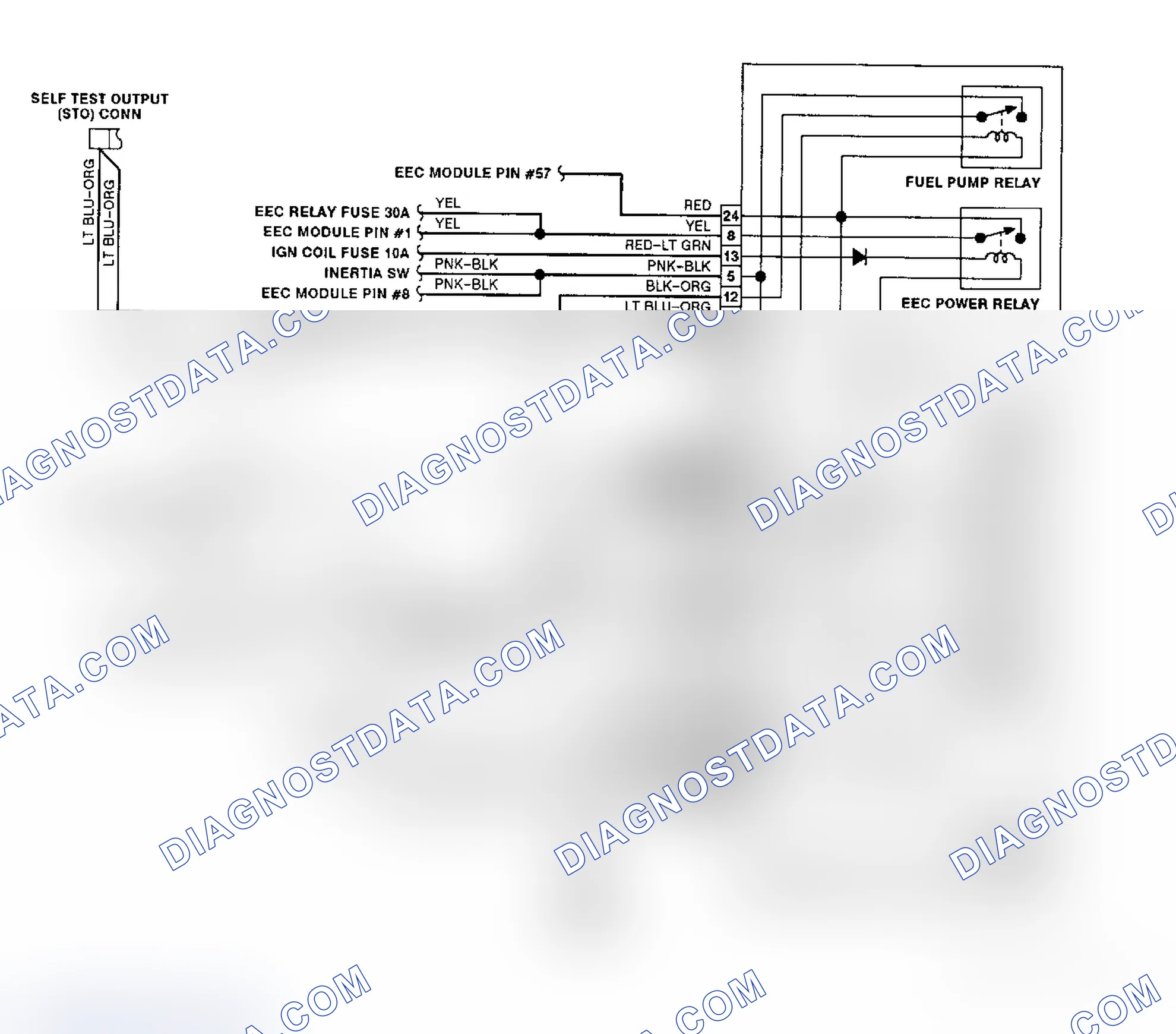 Scheme 10: Electric Cooling Fan Wiring Diagram (Sable & Taurus 3.8L)