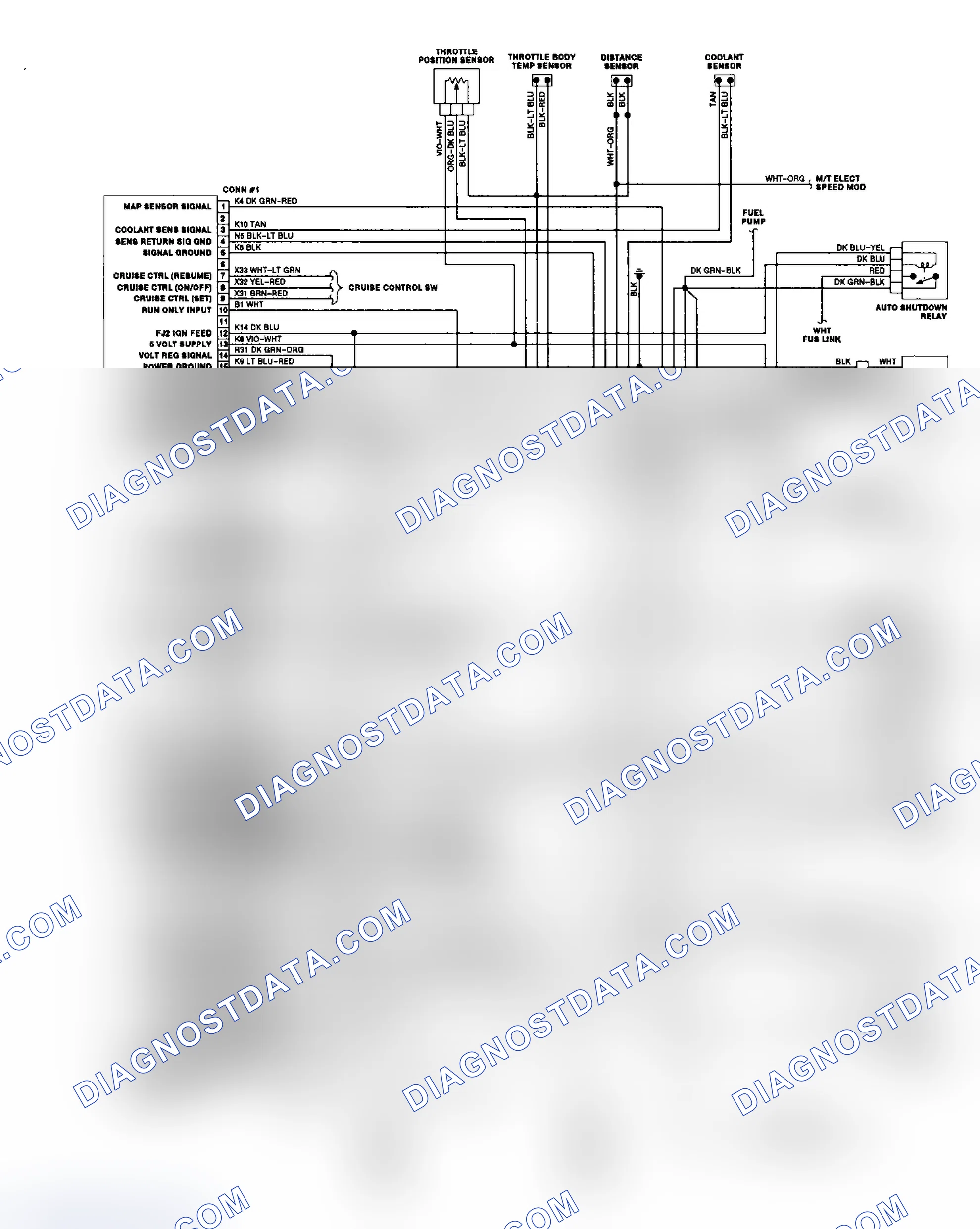 Scheme 188: Caravan & Voyager 2.5L TBI Wiring Diagram