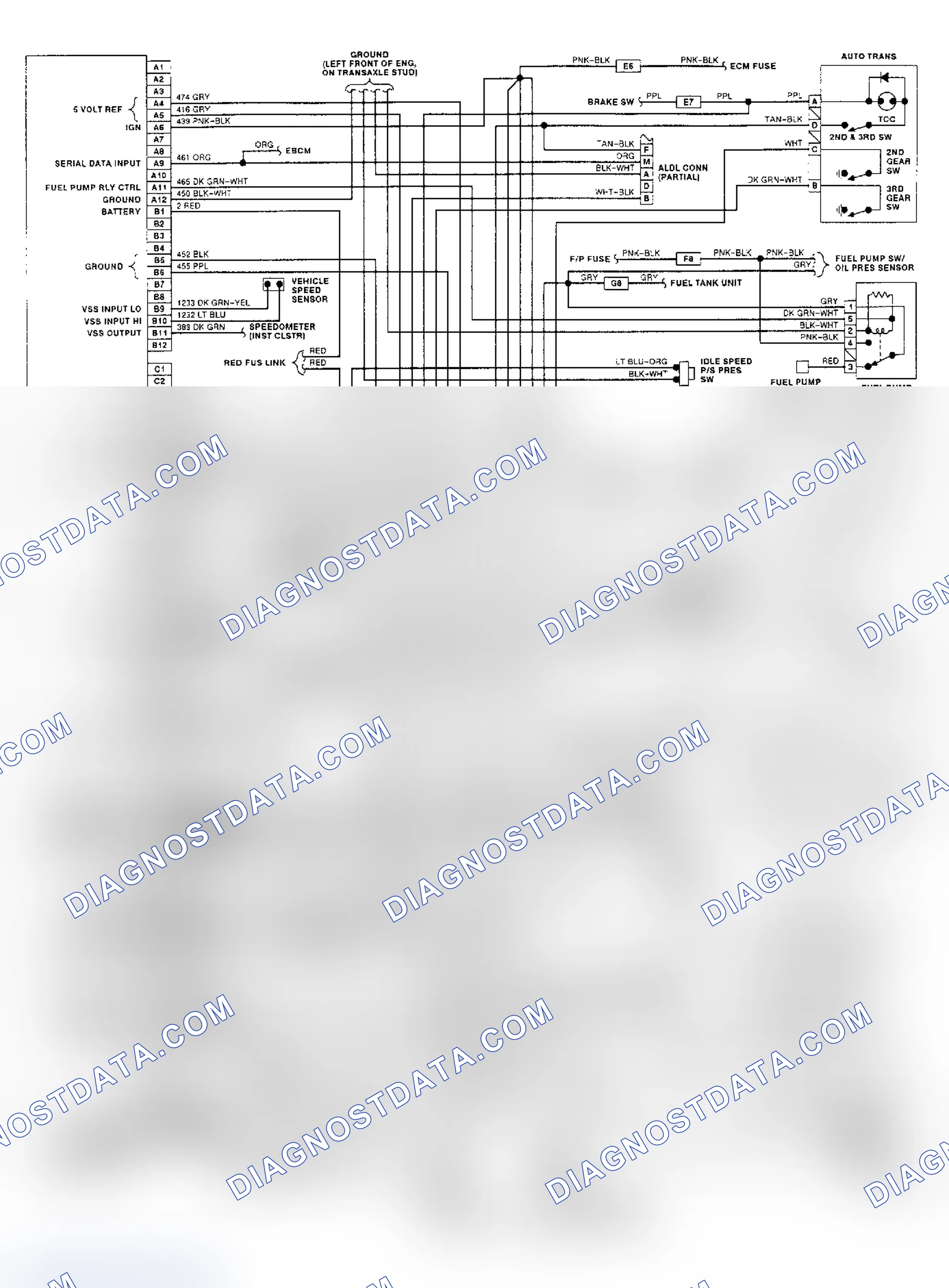 Scheme 15: 3.1L (VIN T) ECM Wiring Diagram (Cavalier & Sunbird)