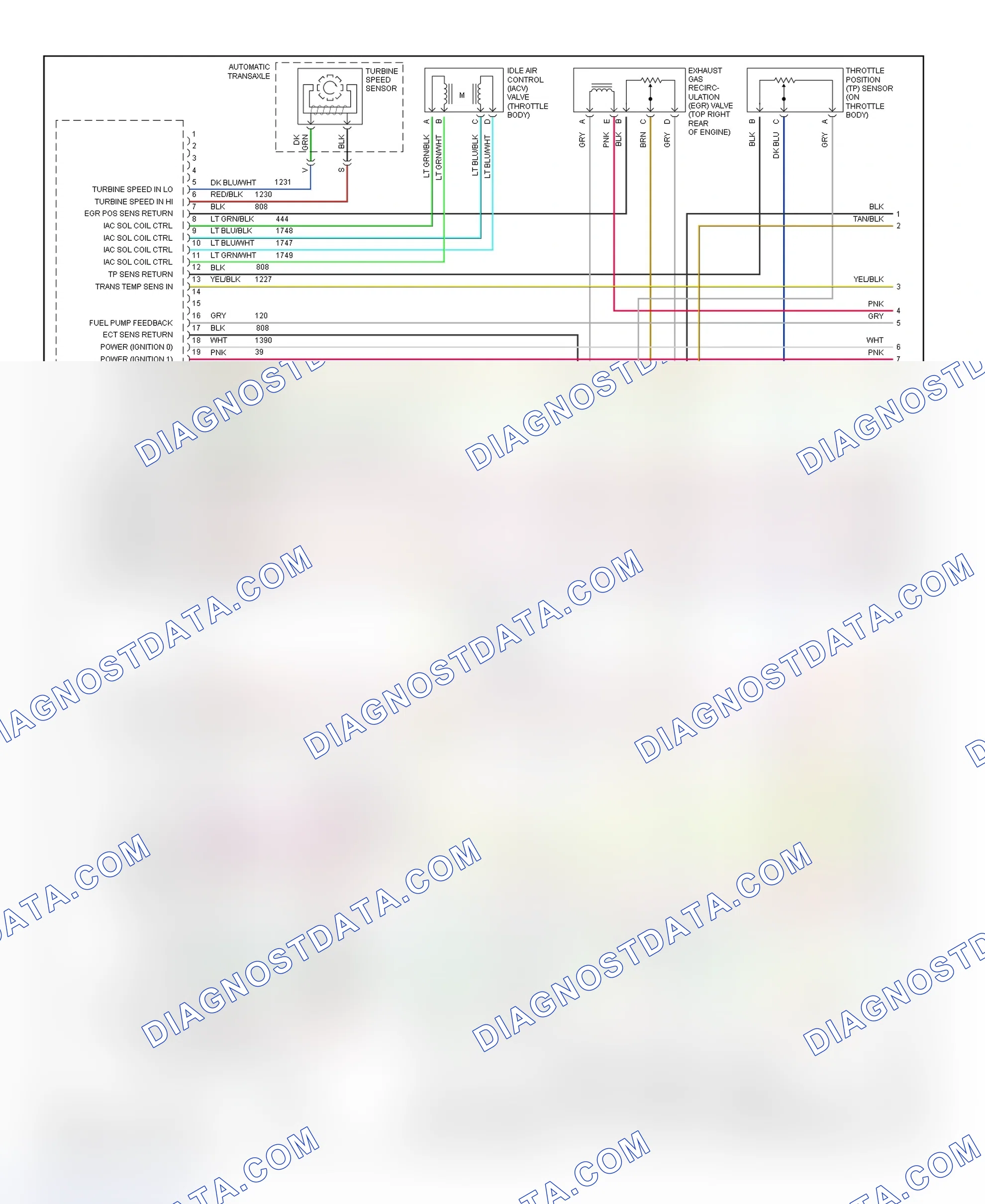 Scheme 172: PCM Wiring Diagram (Seville - 4.6L - 1 Of 4)