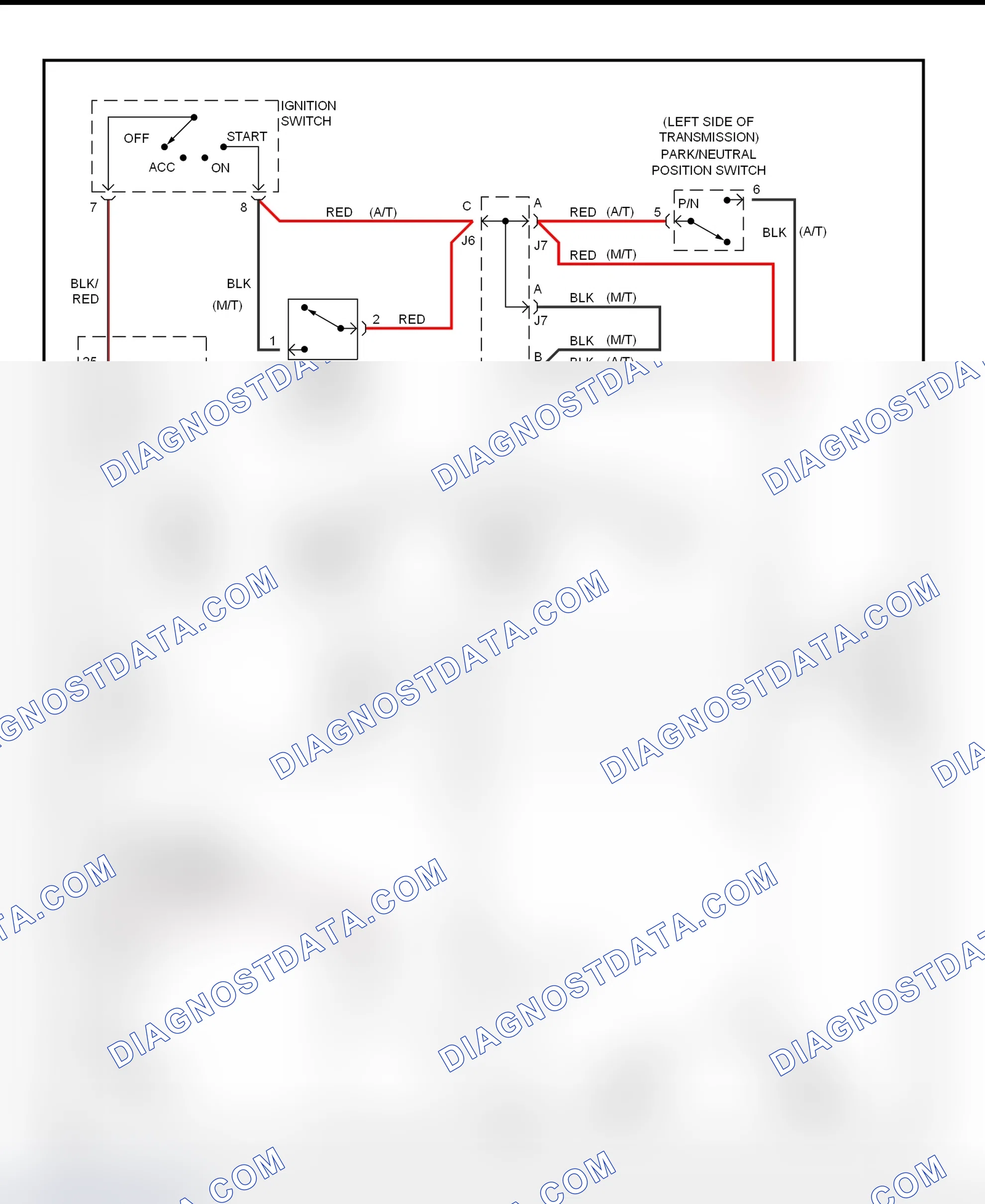 Fig. 28: Starting System Wiring Diagram (RAV4)