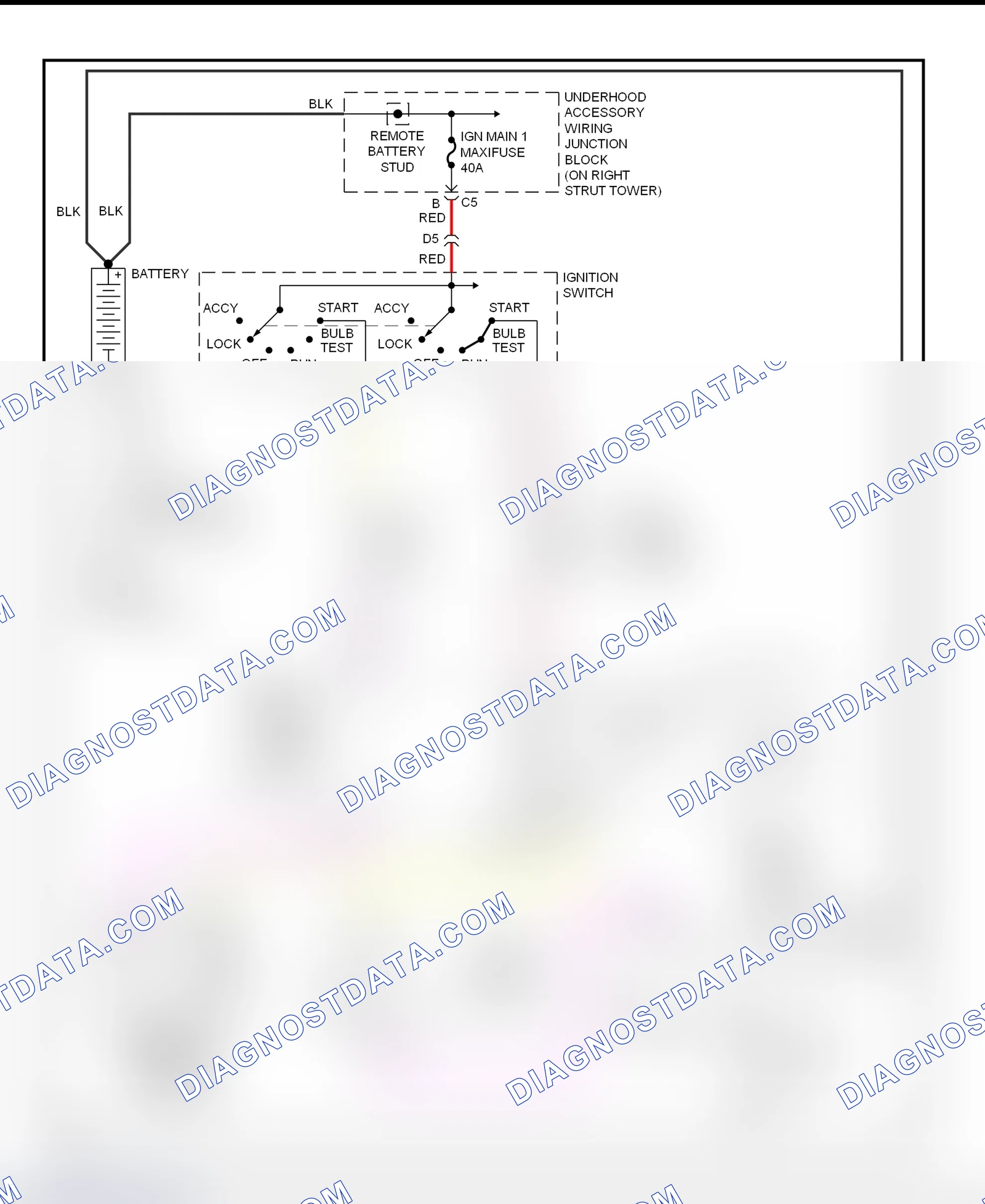 Fig. 22: Starting System Wiring Diagram (Century & Regal)