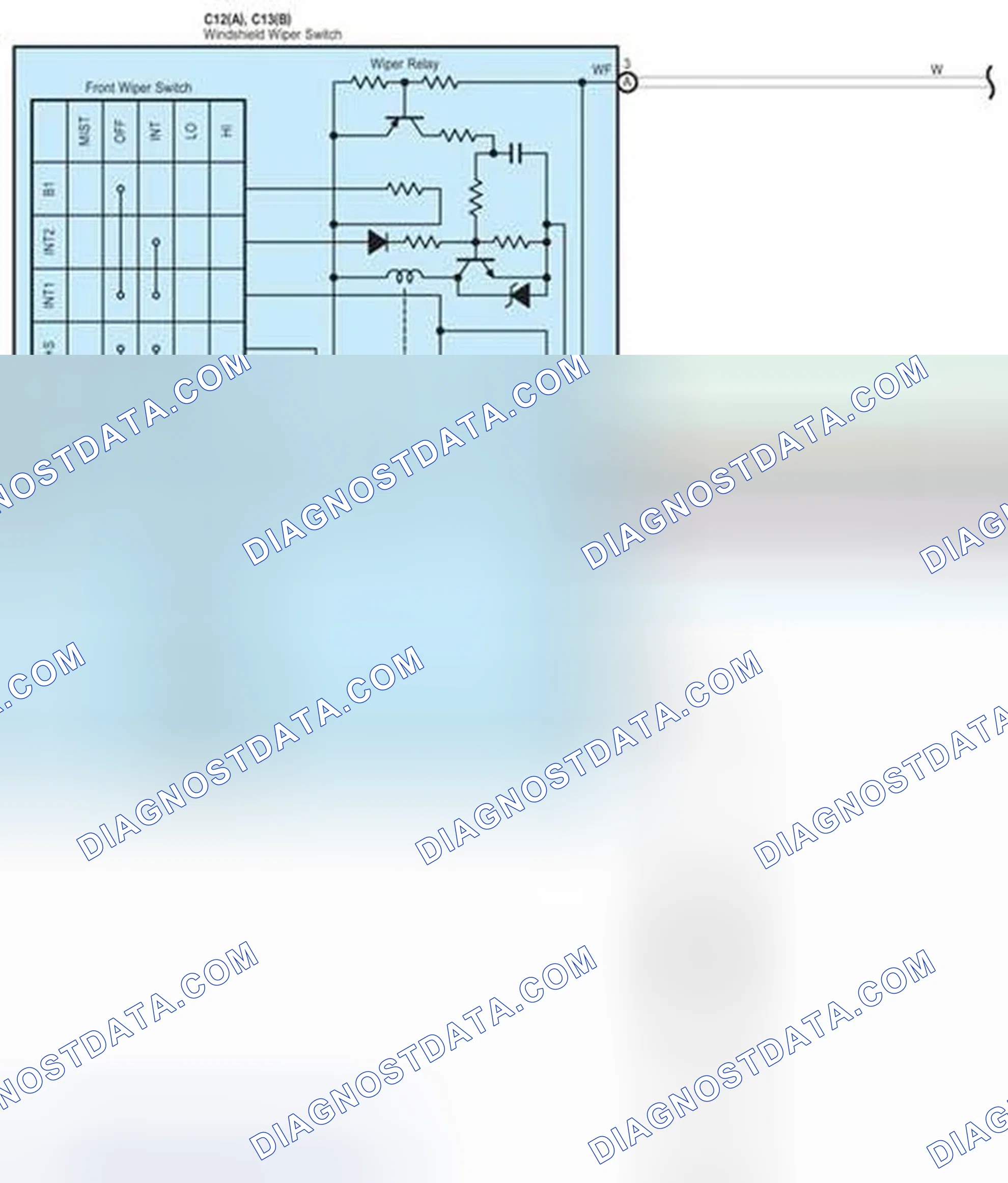 Scheme 102: Front Wiper and Washer