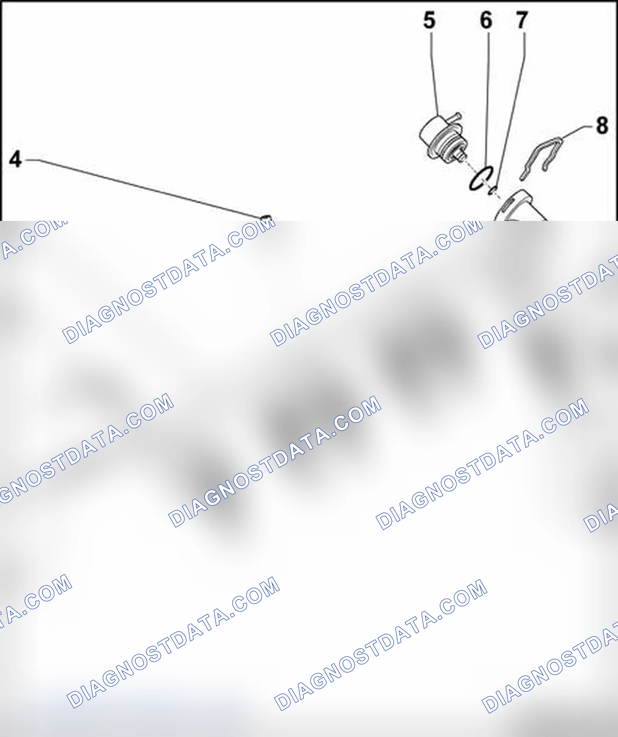 Scheme 60: Fuel rail with injectors, disassembling and assembling
