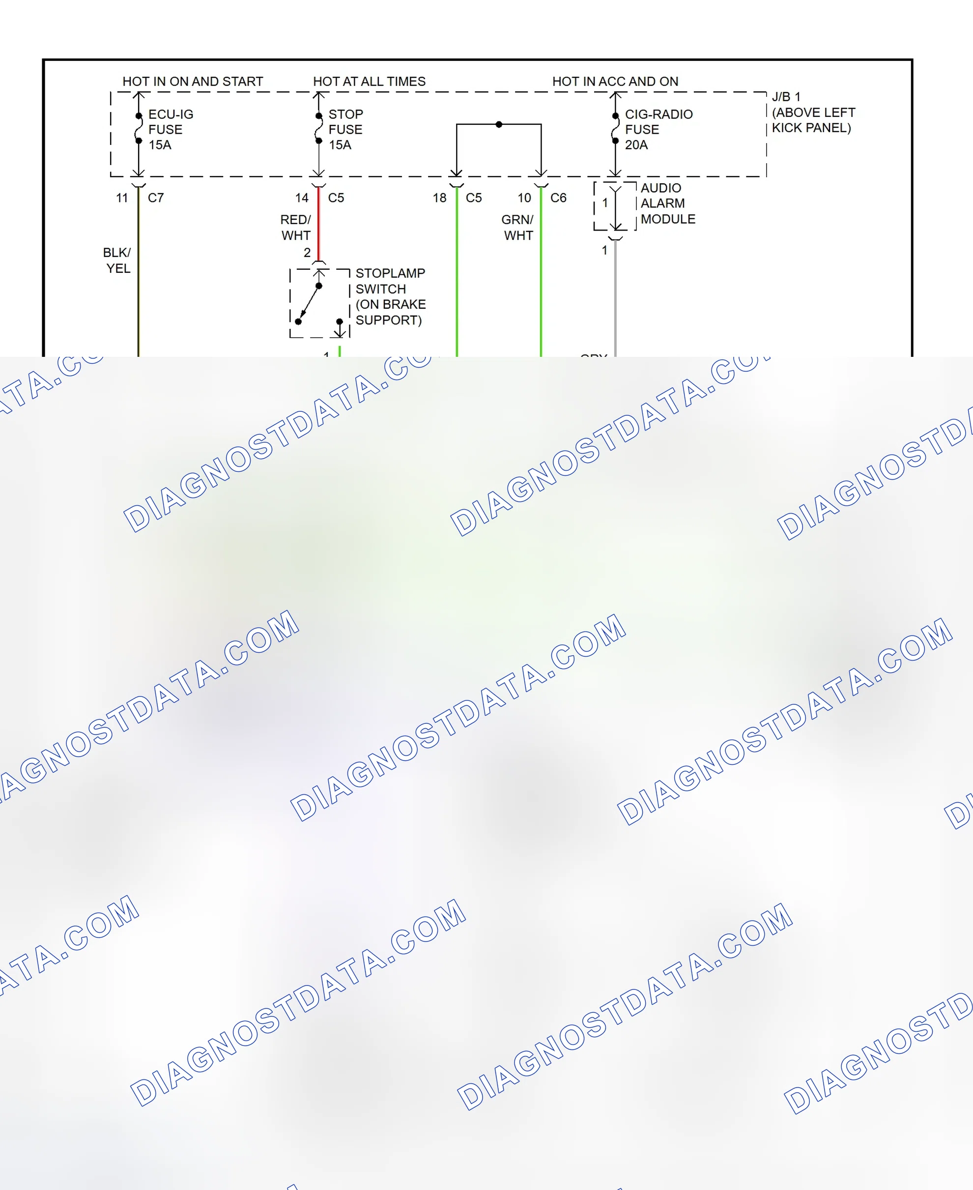 Scheme 37: Shift Interlock System Wiring Diagram (1997 Prizm)