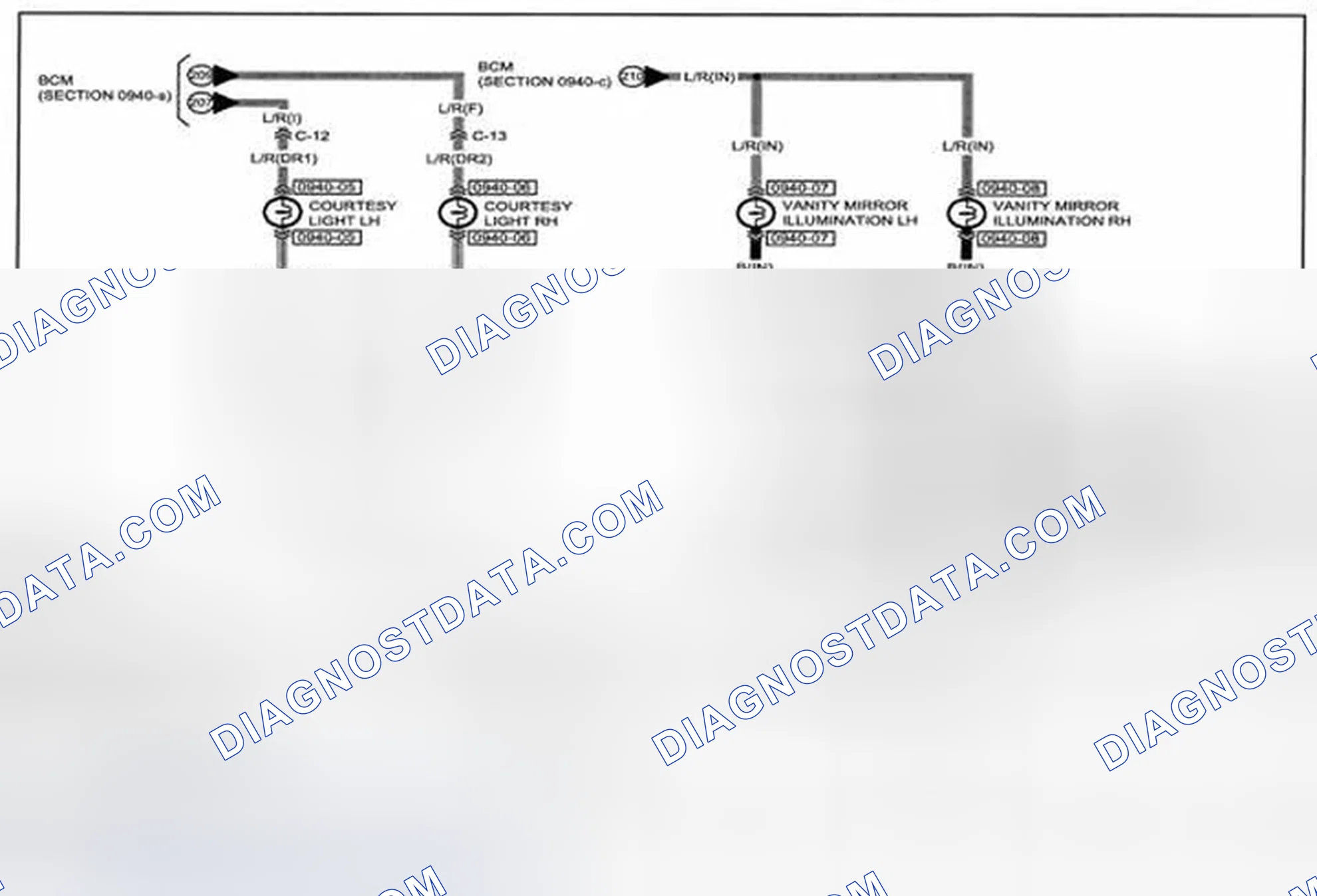 Scheme 372: BCM (Body Control Module) System Wiring Diagram - 0940-d (1 Of 2)