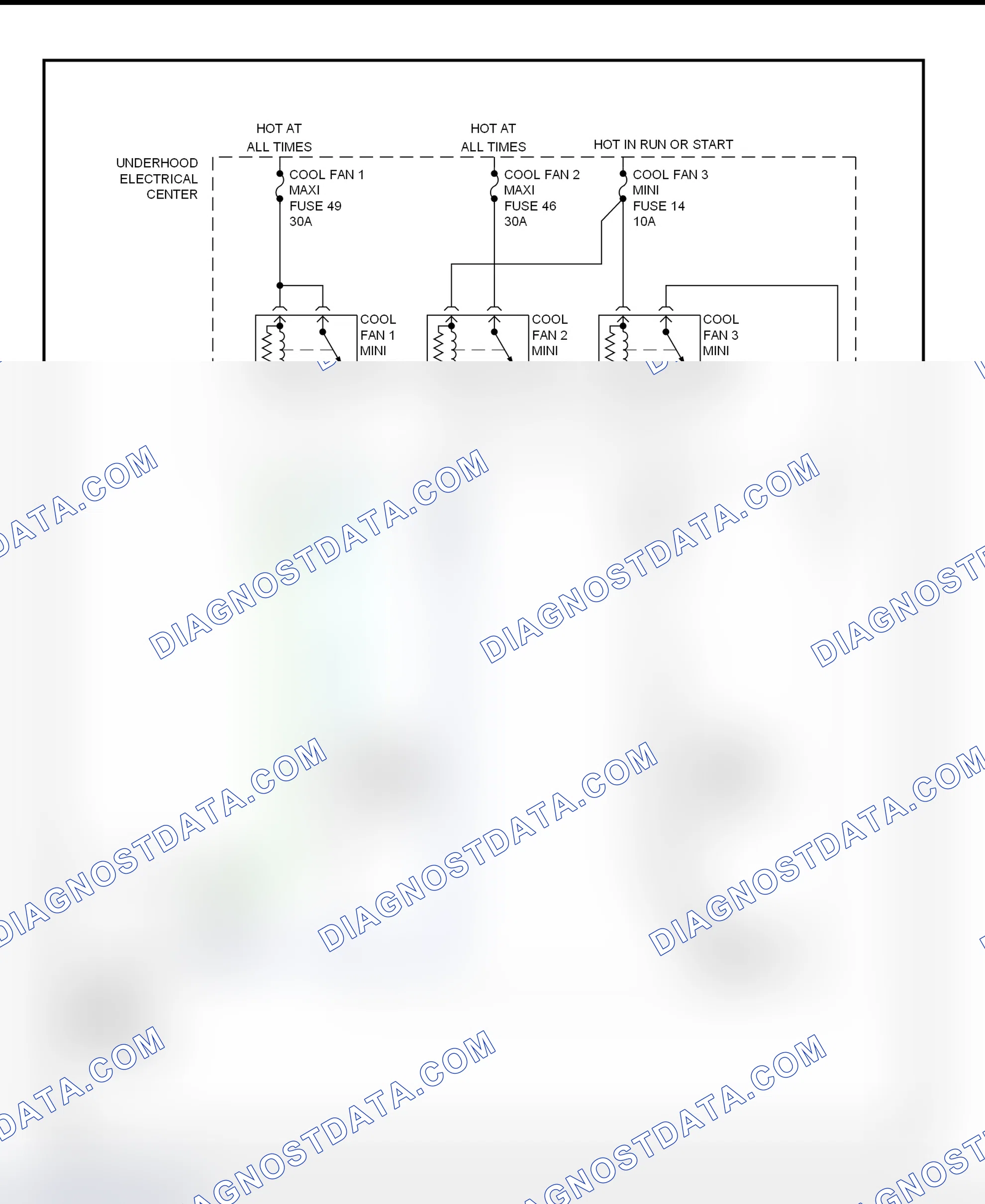 Scheme 30: Cooling Fan System Wiring Diagram (1999 Corvette)