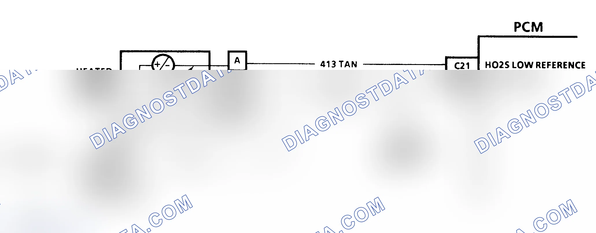 Scheme 74: Code P0131 Schematic (3.4L) Heated Oxygen Sensor Low Signal Voltage (Lean)