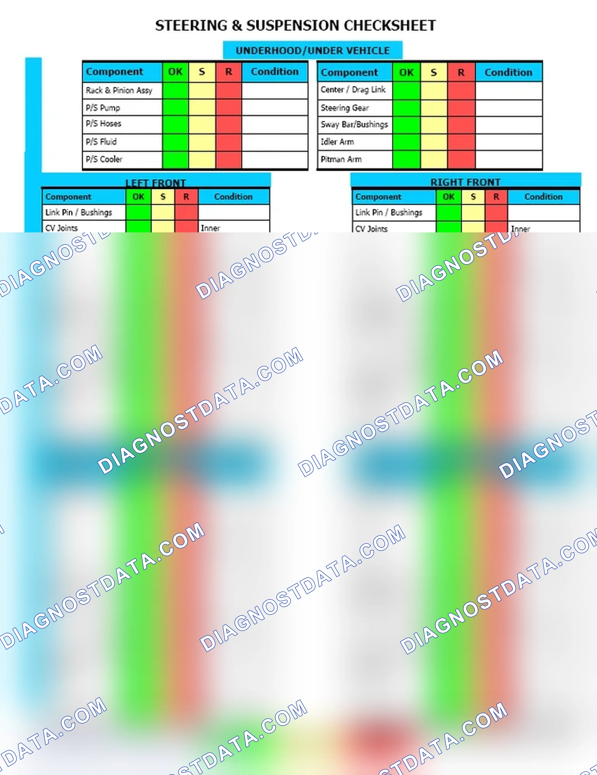 Scheme 12: Steering & Suspension Checksheet (2 Of 2)