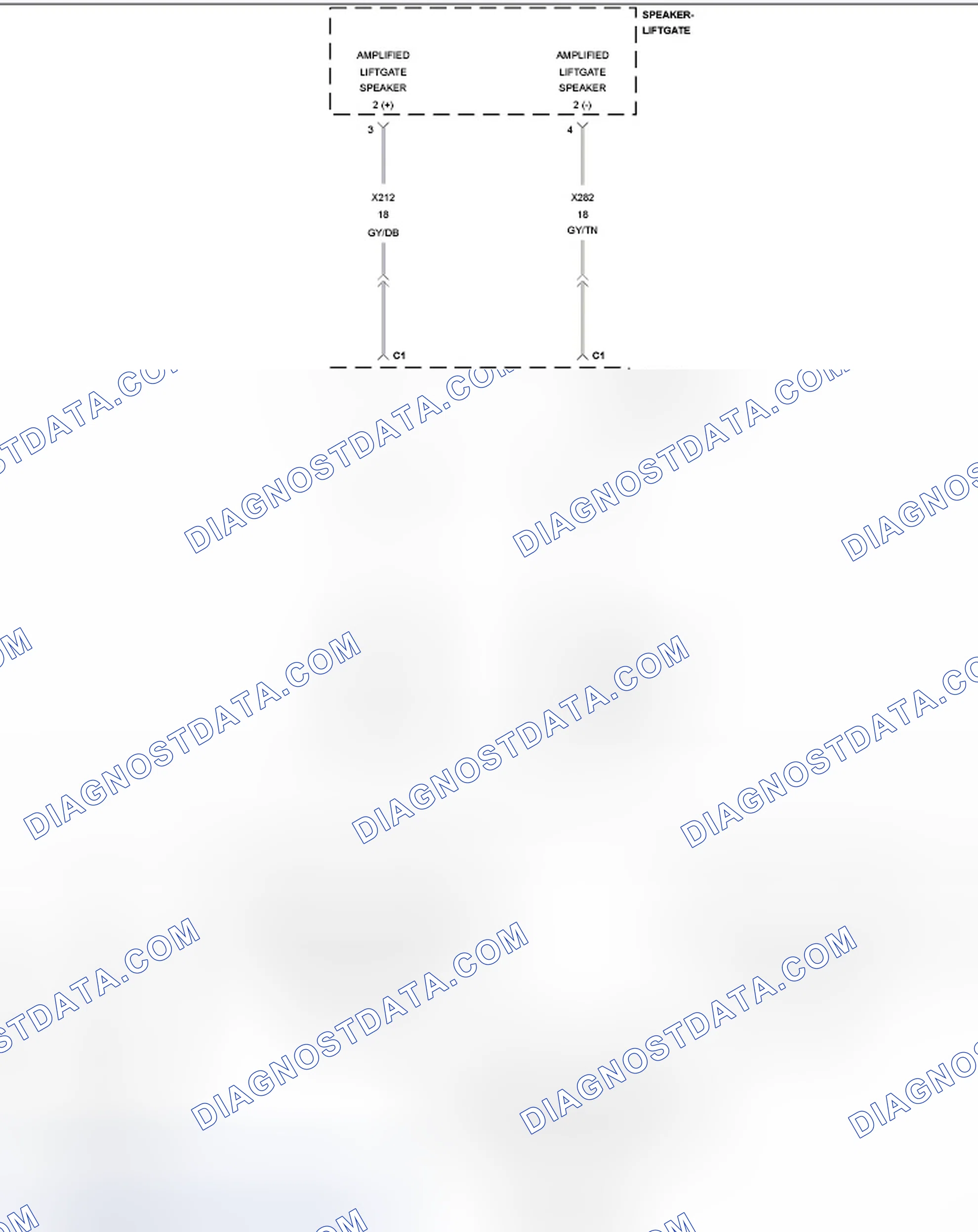 Scheme 36: B1484-CHANNEL 8 AUDIO SPEAKER OUTPUT CIRCUIT LOW