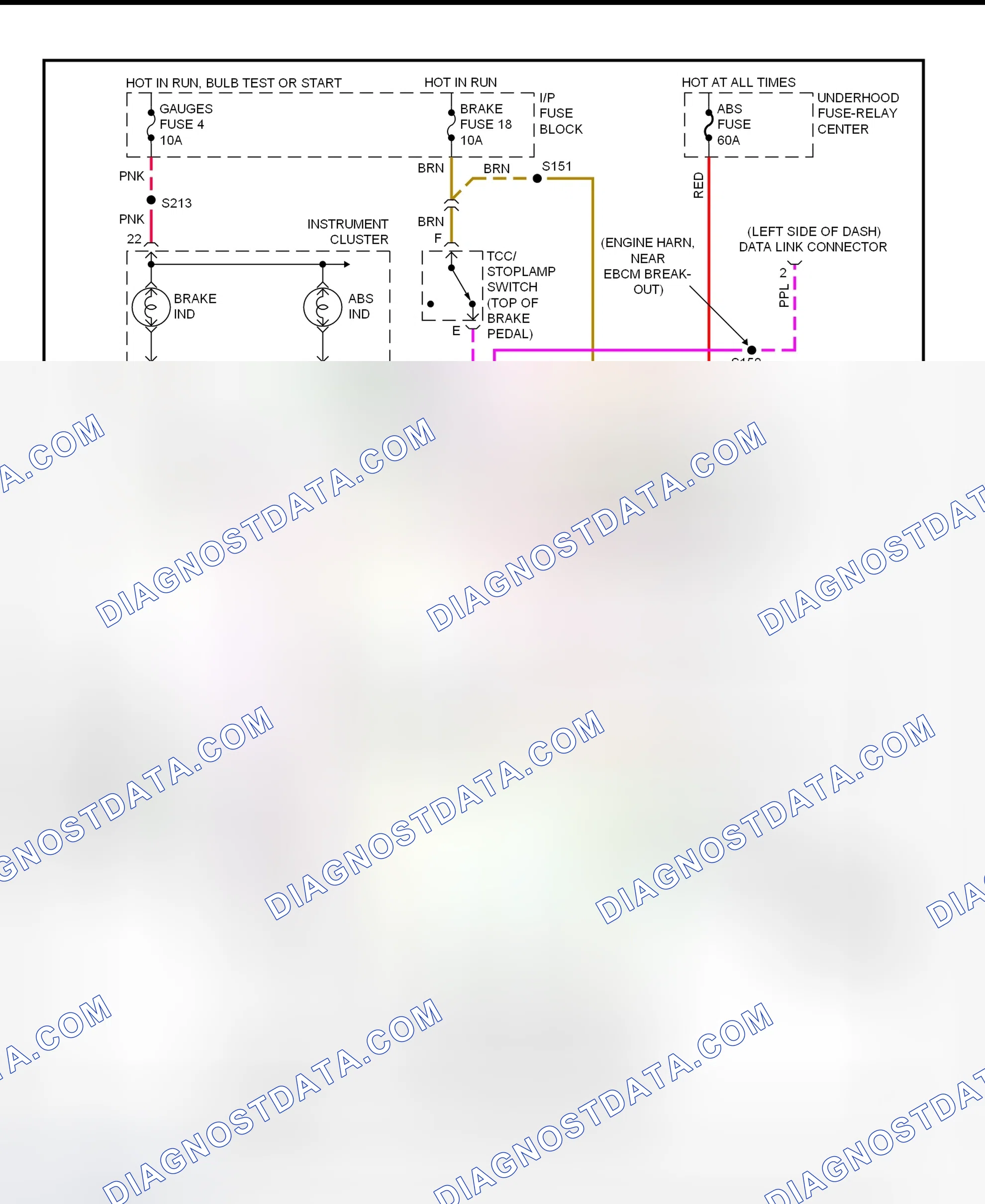Scheme 4: 4WAL Brake System Wiring Diagram (1998 "C" & "K" Pickup, Sierra, Suburban, Tahoe & Yukon - Gasoline)