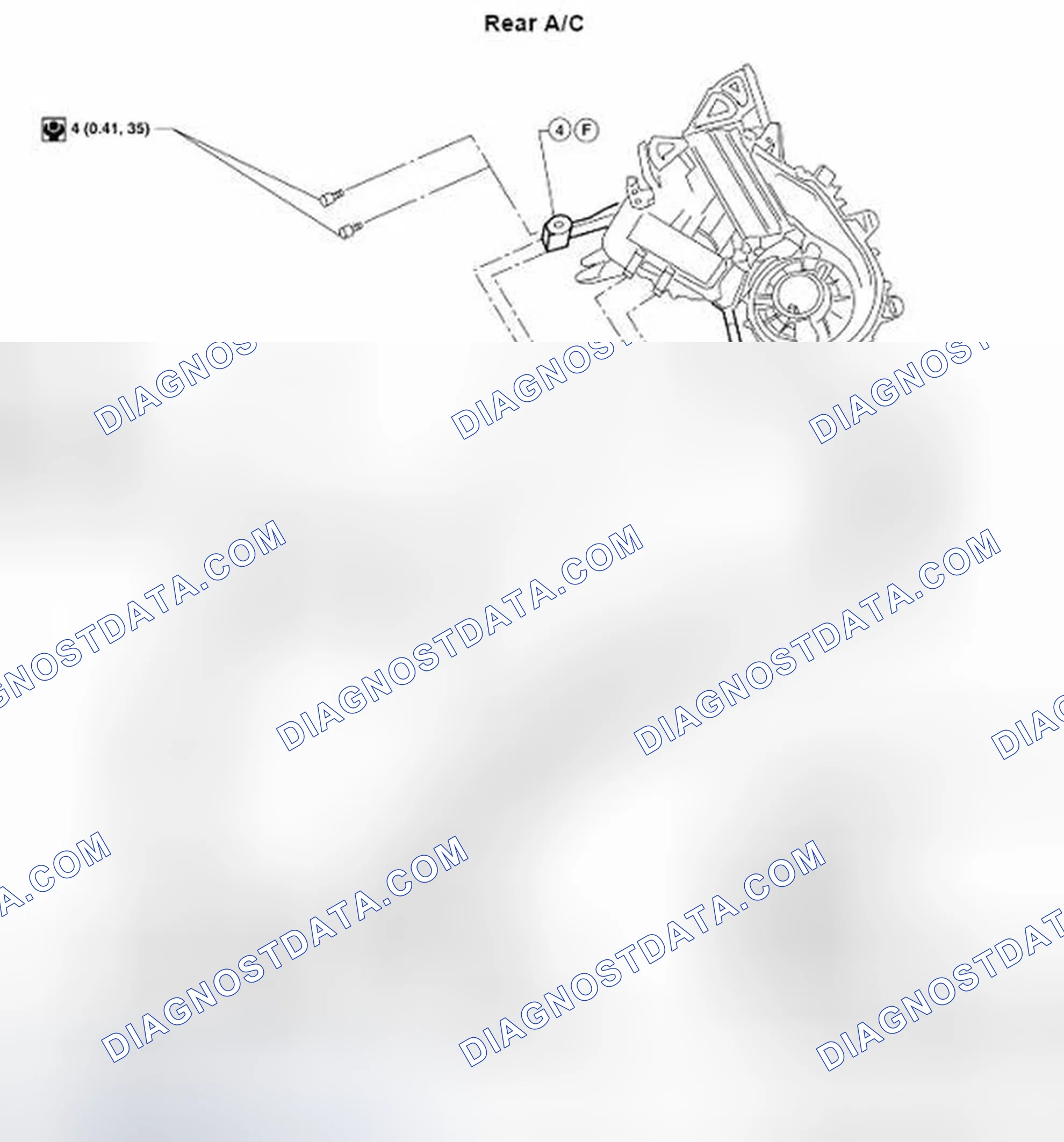 Fig. 193: Identifying Rear A/C Components With Torque Specification