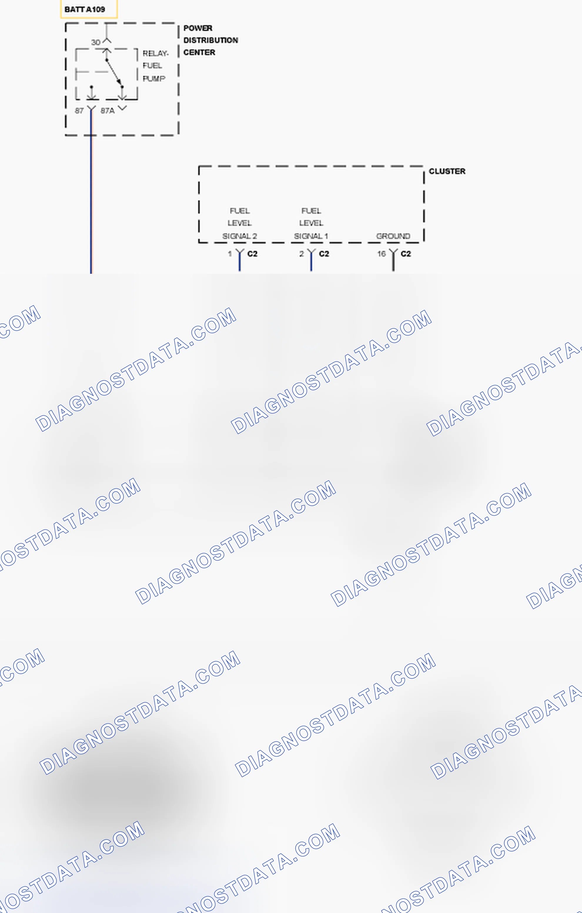 Scheme 212: P0462-FUEL LEVEL SENSOR 1 CIRCUIT LOW