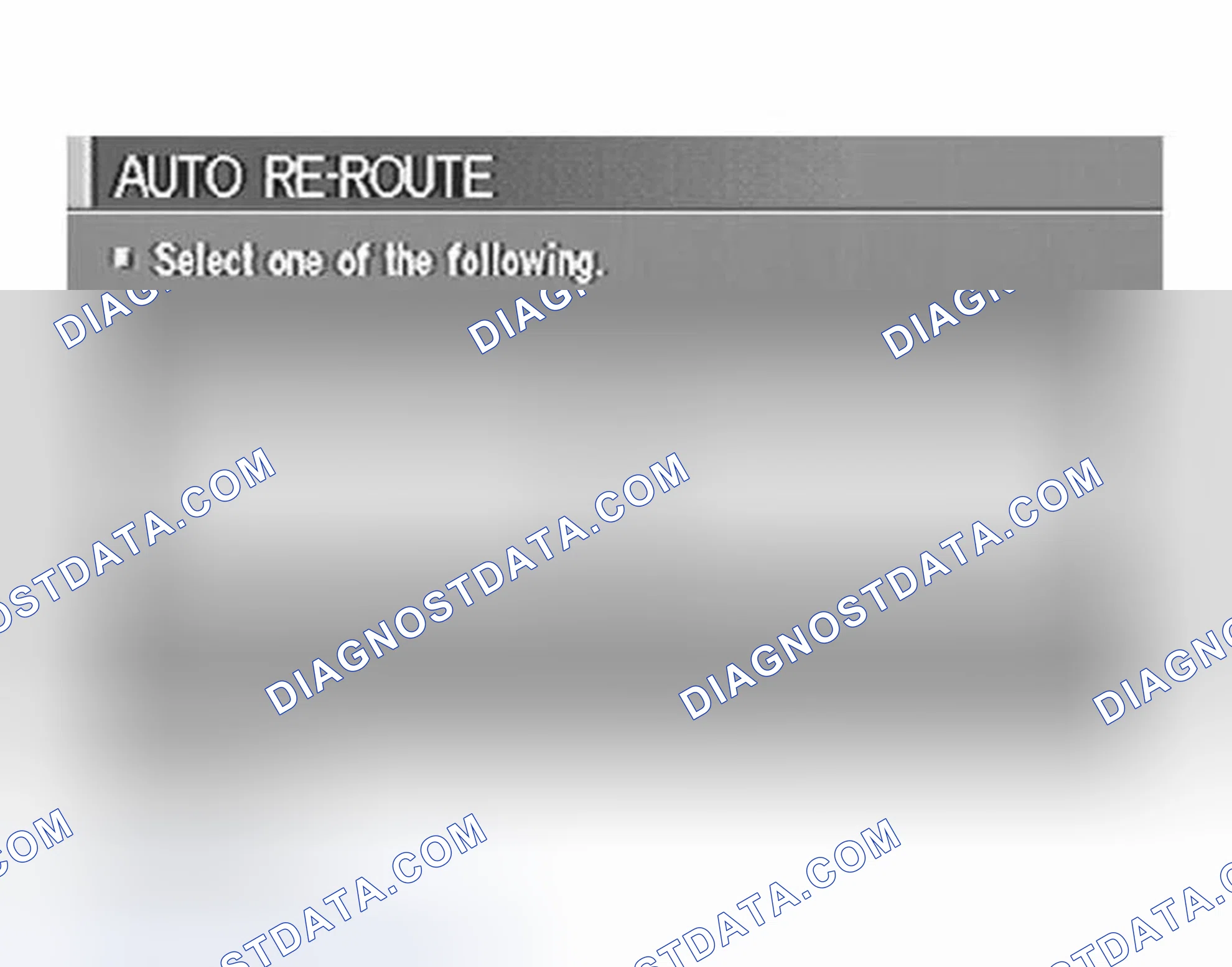 Scheme 240: "AUTO RE-ROUTE" MODE