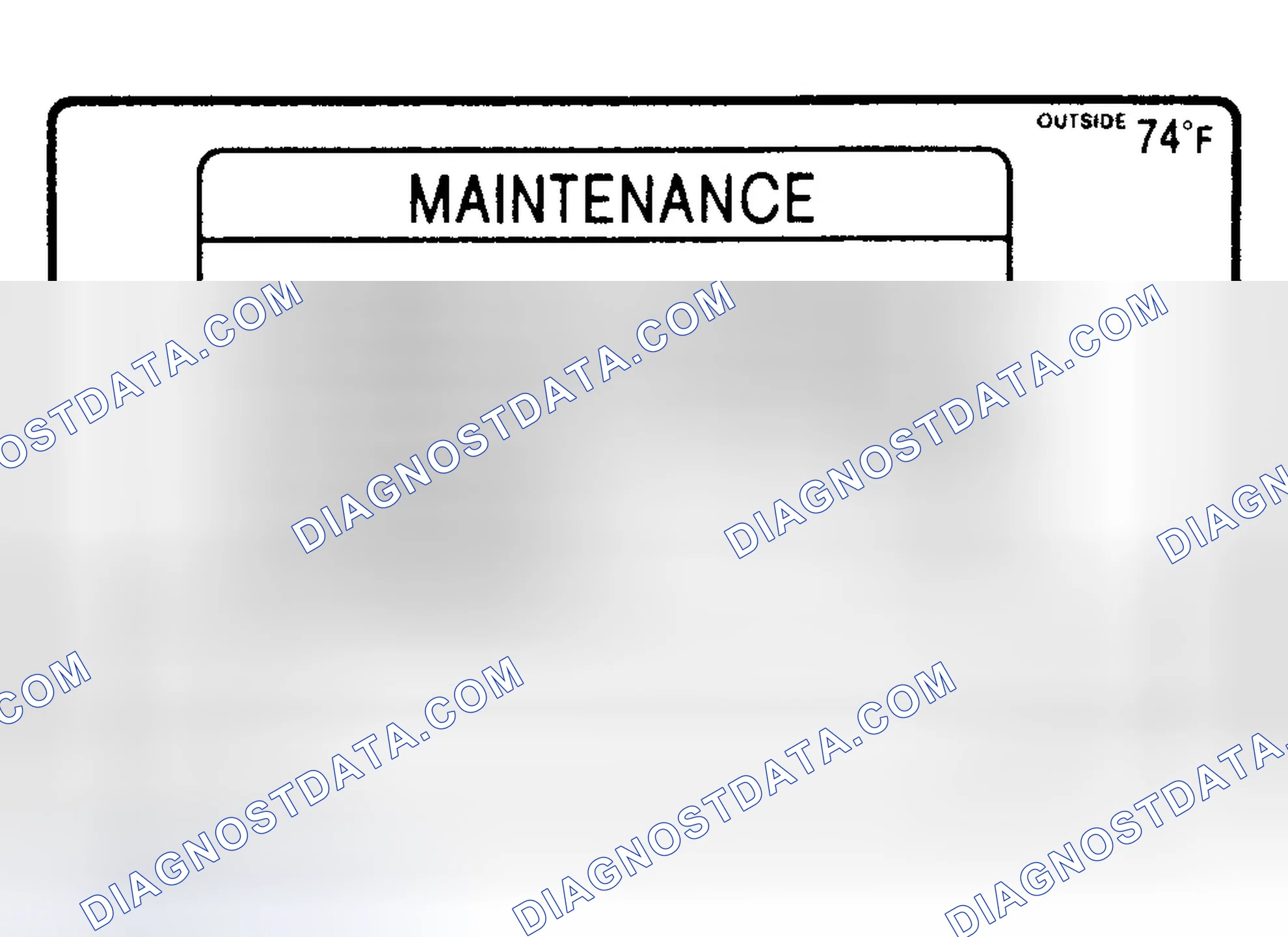 Scheme 2: MAINTENANCE INTERVAL RESET - PROCEDURE 1