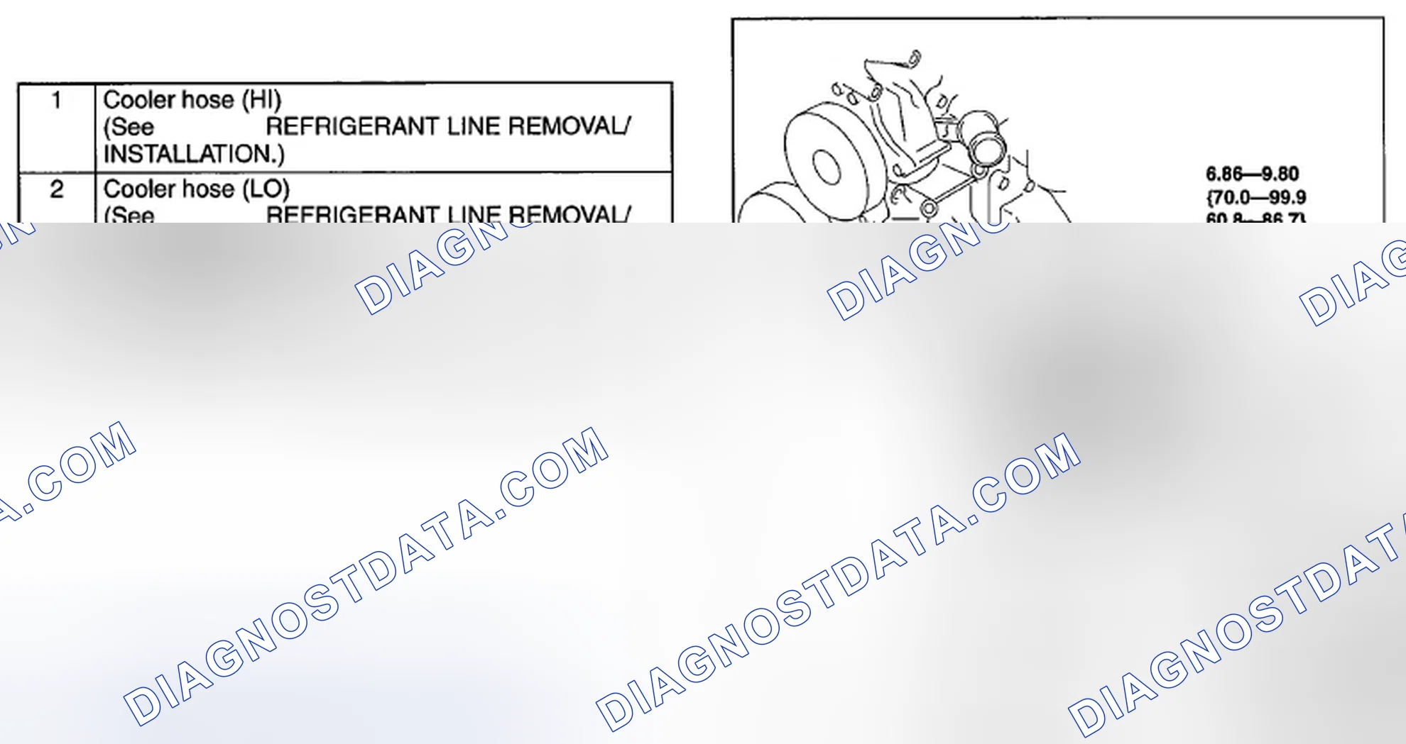 Scheme 69: A/C COMPRESSOR REMOVAL/INSTALLATION
