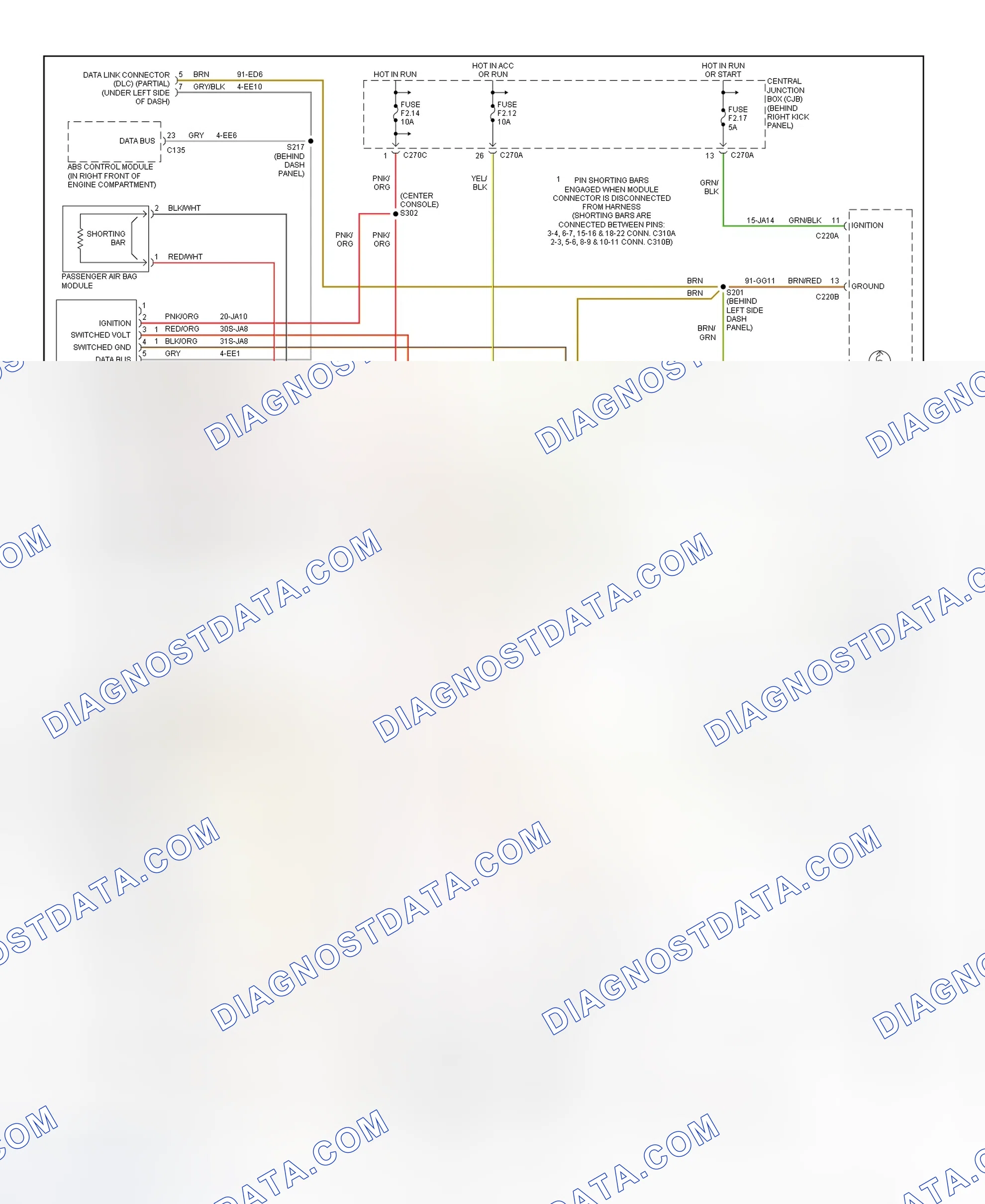 Scheme 1: Air Bag System Wiring Diagram (Thunderbird)
