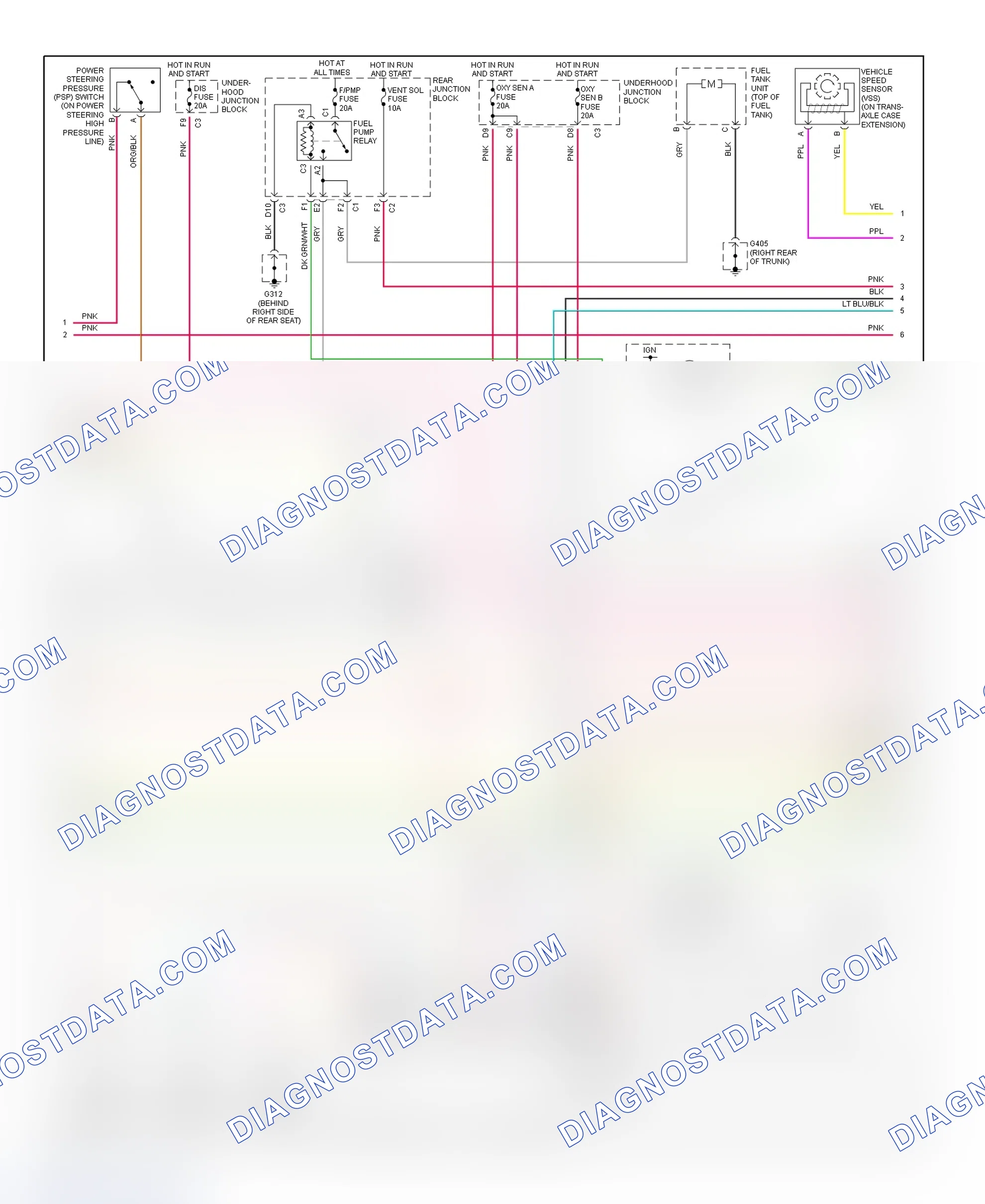 Scheme 174: PCM Wiring Diagram (Seville - 4.6L - 3 Of 4)