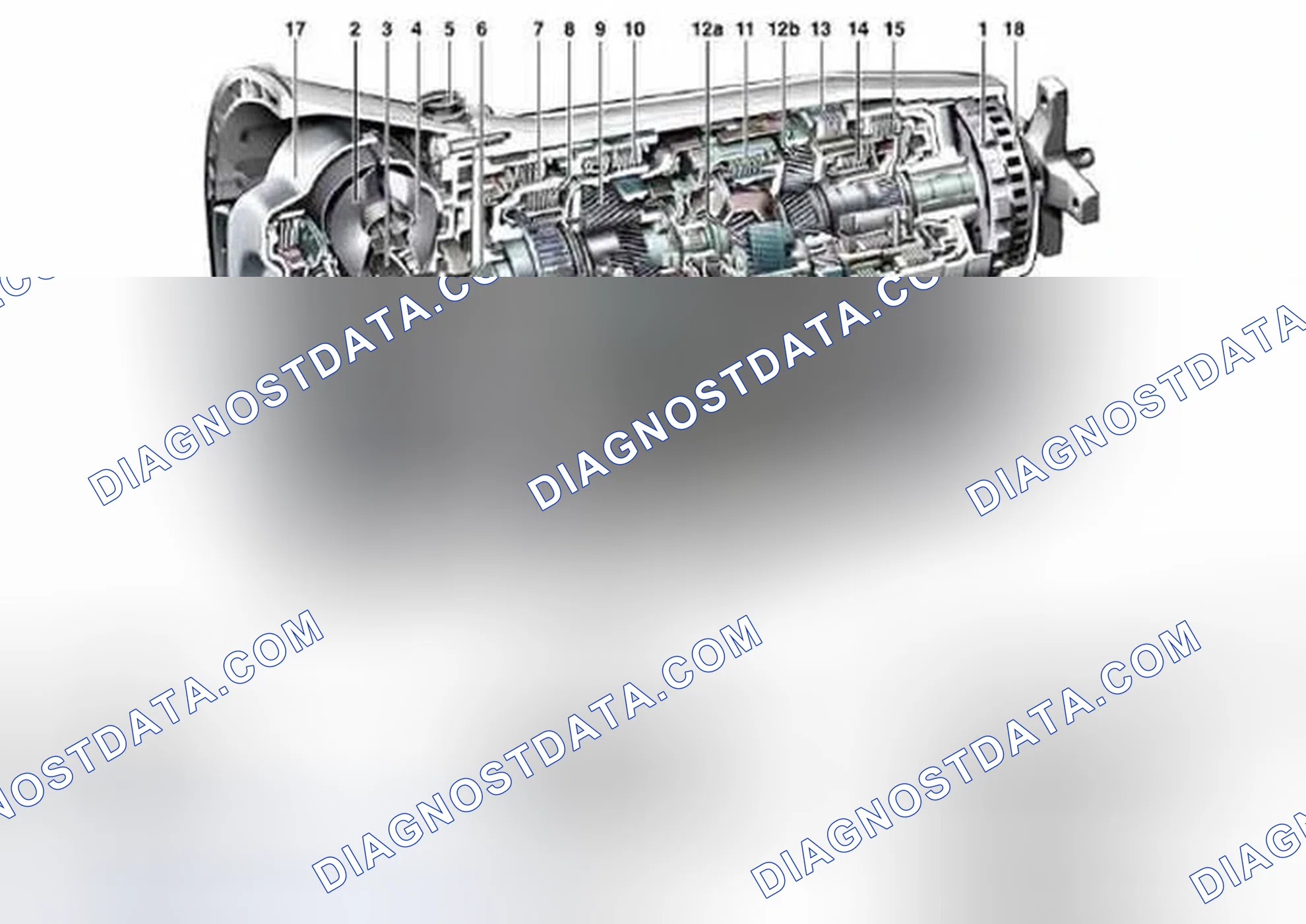 Scheme 382: Identifying Automatic Transmission Mechanical Parts Location