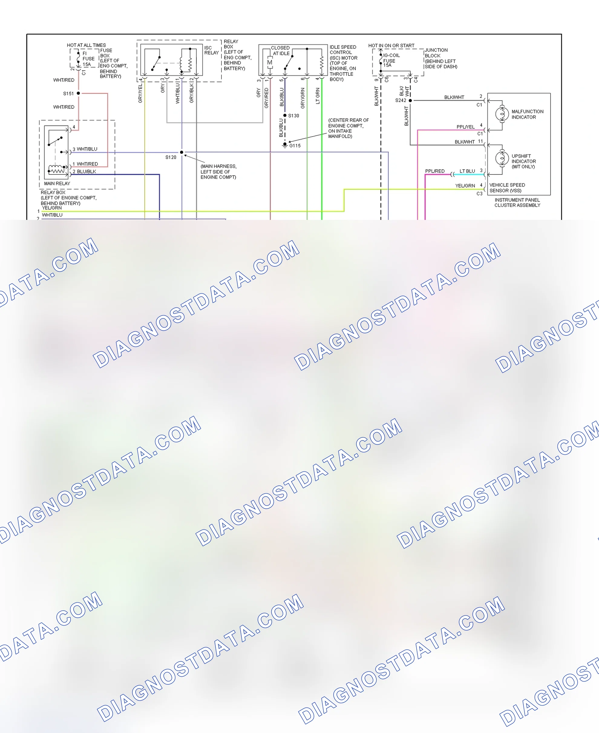 Scheme 133: PCM Wiring Diagram (Metro & Firefly (Canadian) - 1.0L - 2 Of 2)